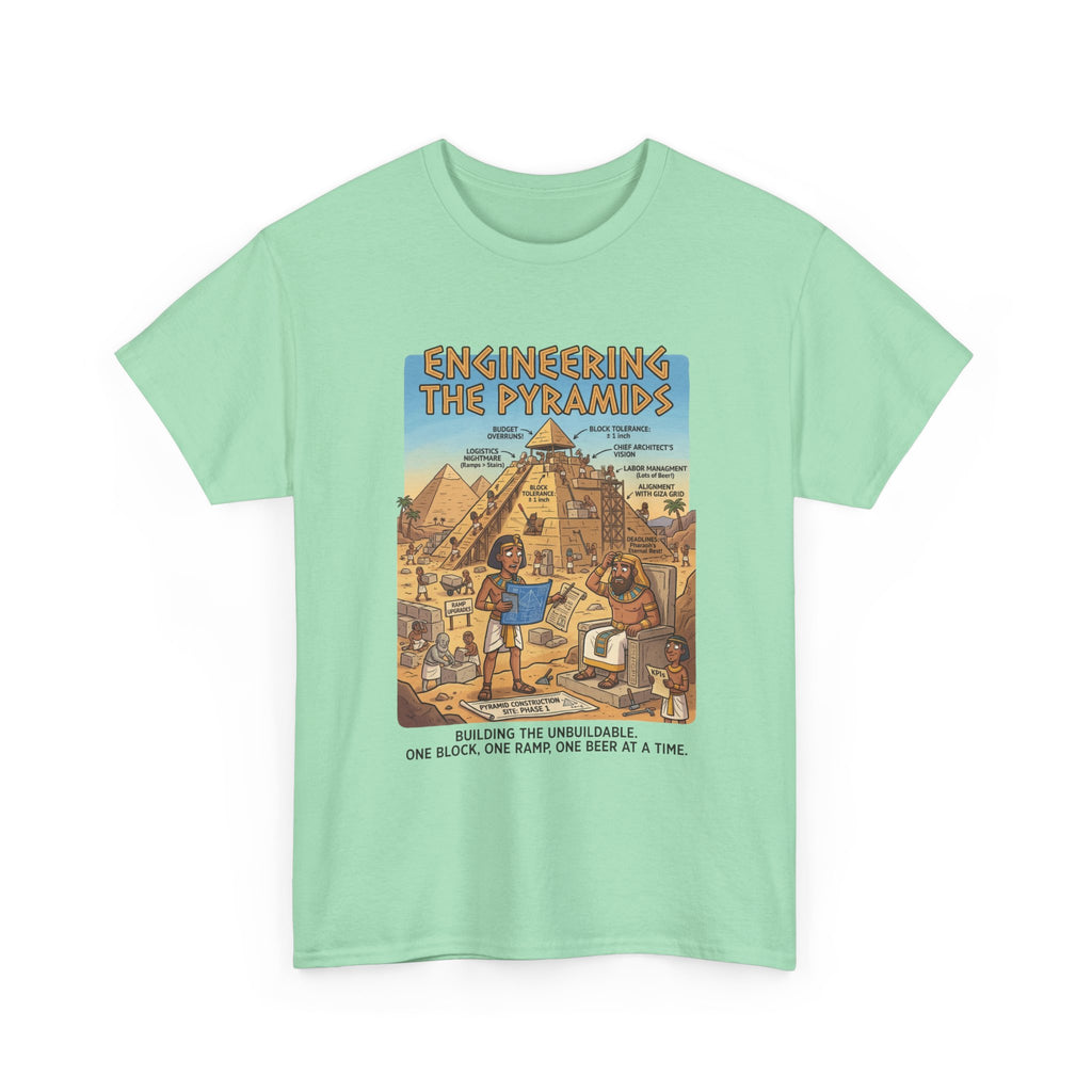 T-Shirt — "Engineering the Pyramids" Vintage Egypt Graphic Tee