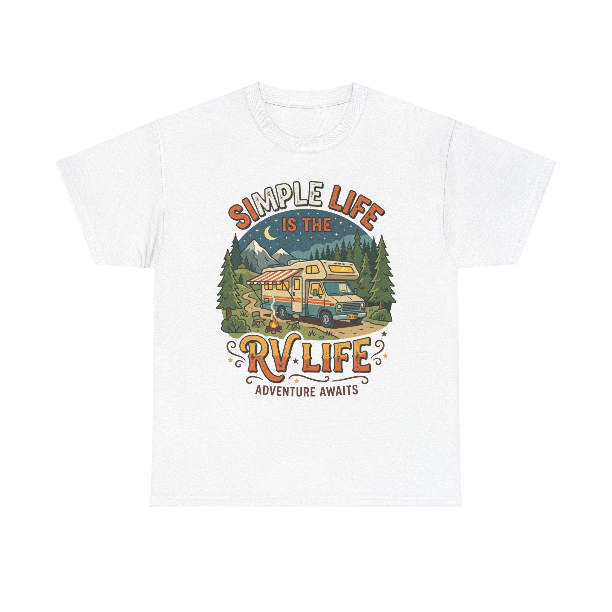 RV Life T‑Shirt — "Simple Life is the RV Life: Adventure Awaits" Camping Graphic Tee