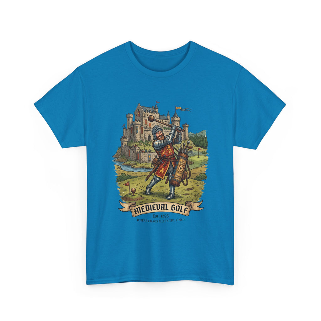 Medieval Golf T-Shirt – Vintage Knight Golfing Castle Graphic Tee
