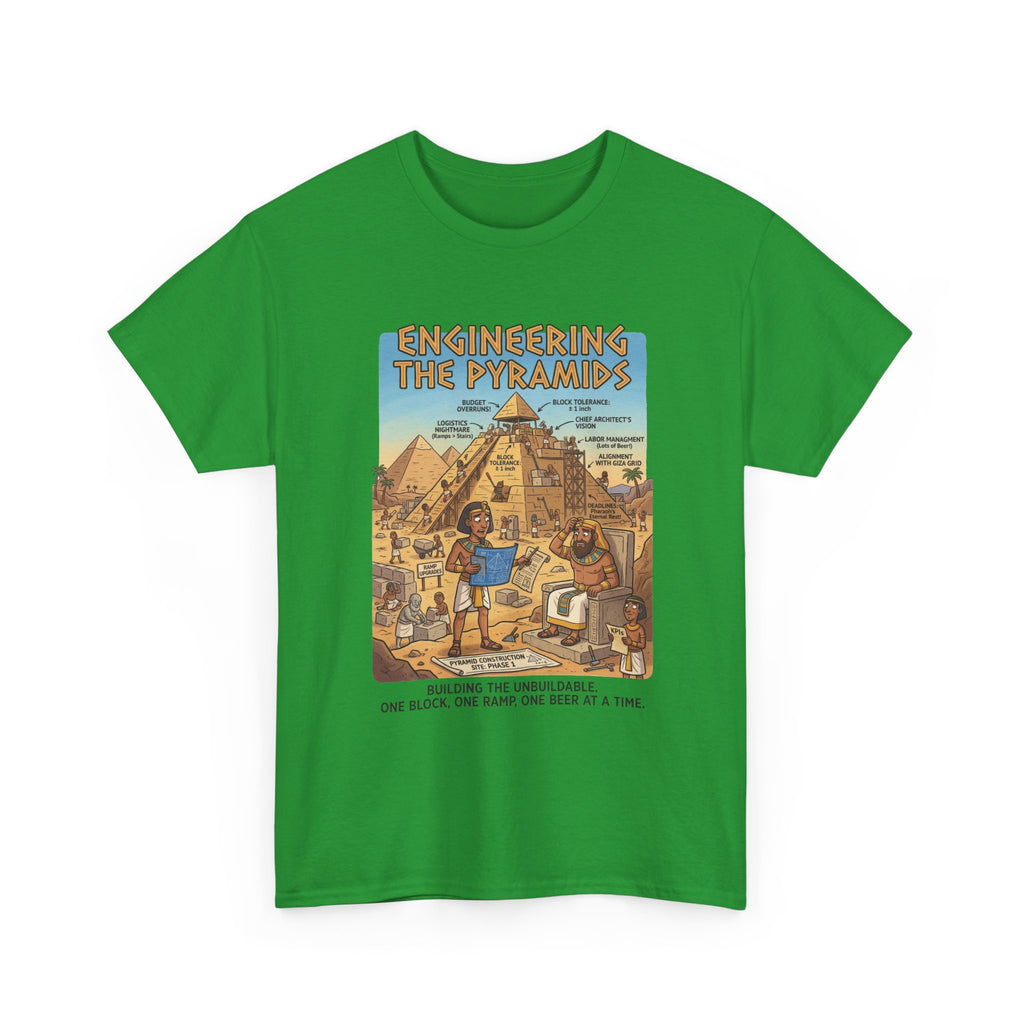 T-Shirt — "Engineering the Pyramids" Vintage Egypt Graphic Tee