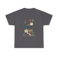 Vintage Hobbies Stack T-Shirt — Retro Clock, Guitar & Tools Illustration