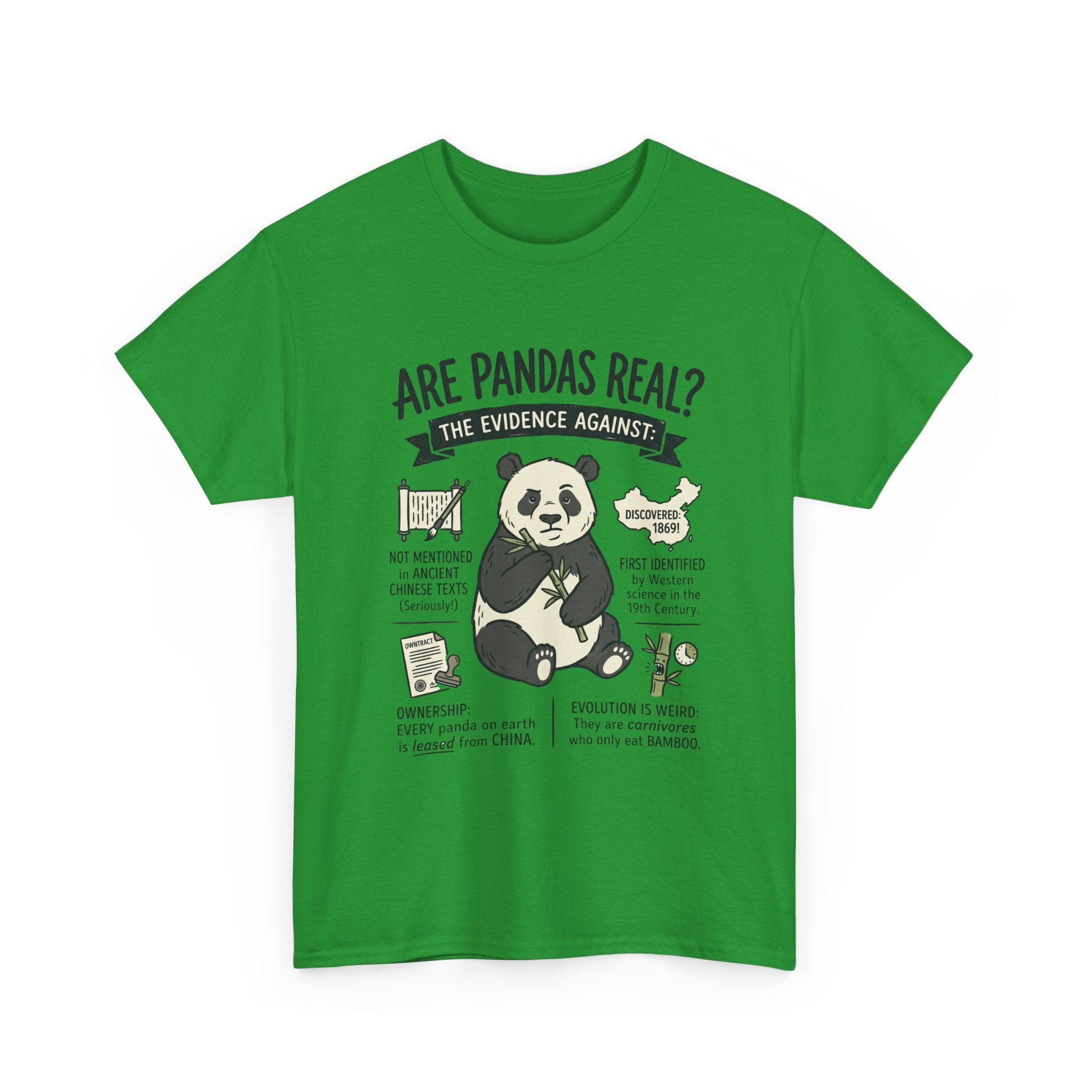 Are Pandas Real? Graphic Tee — Funny Panda Infographic T-Shirt