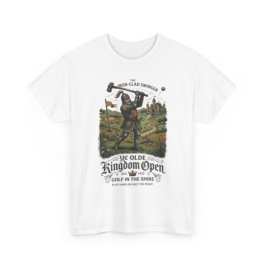 Golf T-Shirt — 'Ye Olde Kingdom Open' Vintage Medieval Golf Graphic Tee