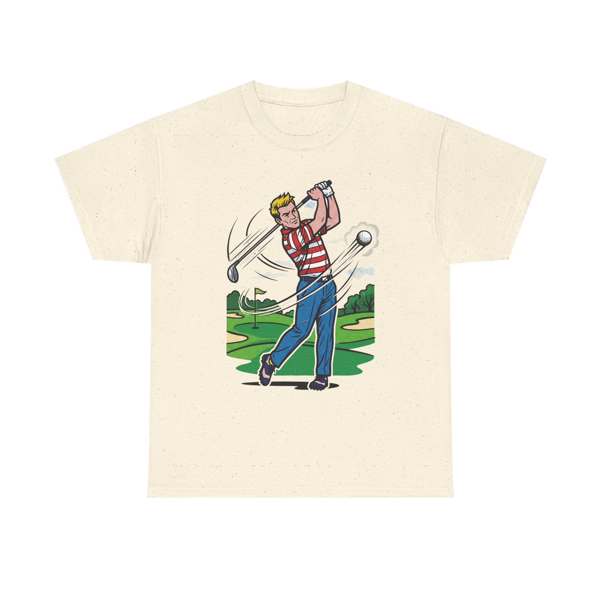 Golf Swing Graphic T-Shirt — Vintage Golfer Illustration Tee