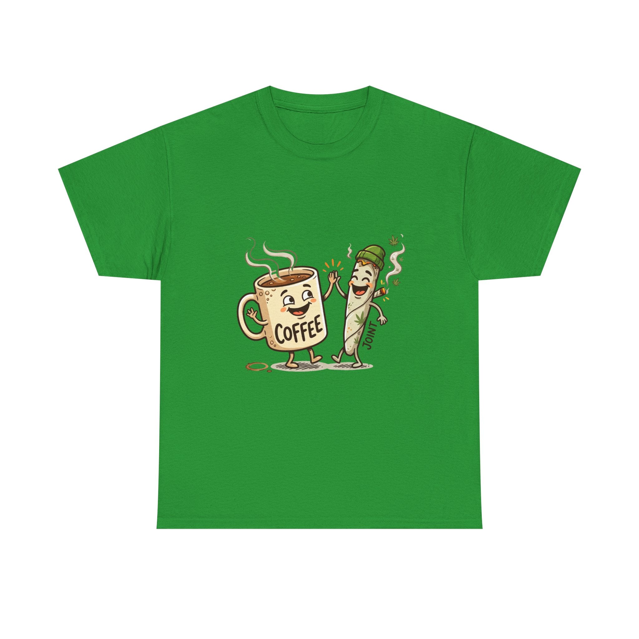 Coffee & a Joint Friends T-Shirt — Funny Breakfast Cartoon Tee