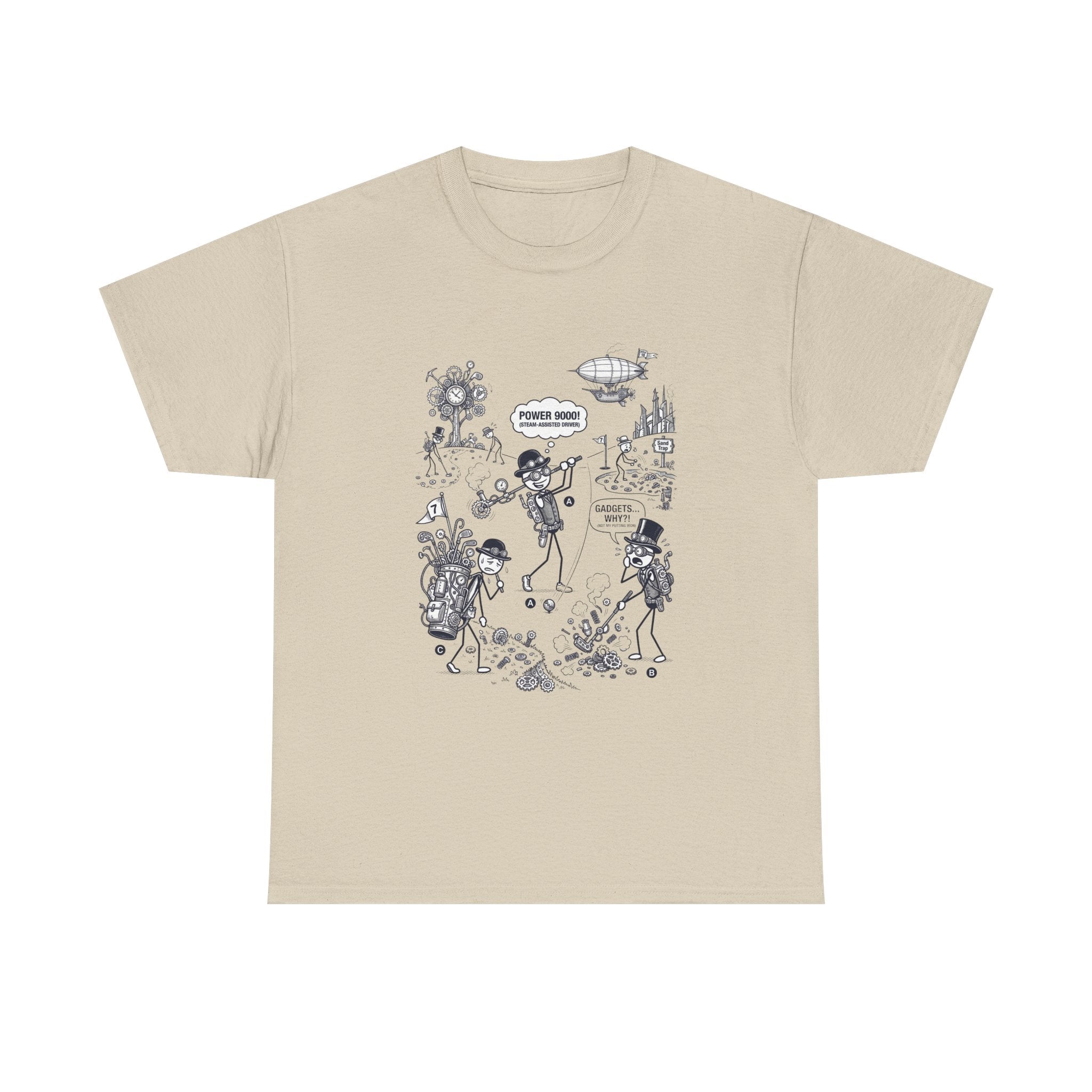 Steampunk Golf Graphic Tee —  "Good Vibes" Illustration