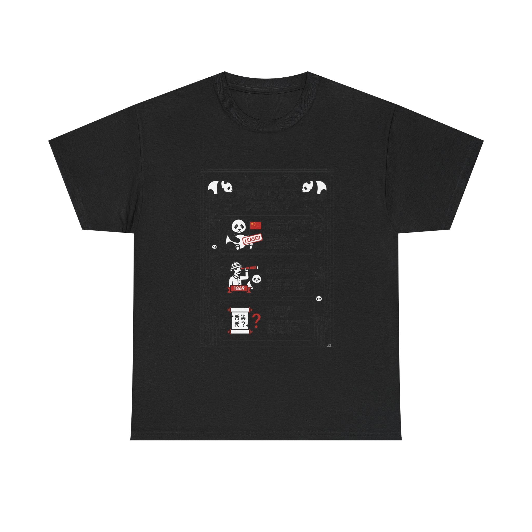 Are Pandas Real? Illustrated Infographic Tee - Funny Panda Facts T-Shirt