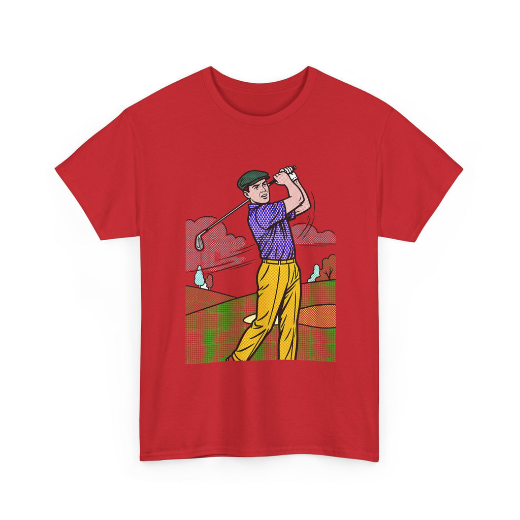 Golf Golfer Illustration T‑Shirt — Vintage Swing Graphic Tee for Golf Lovers