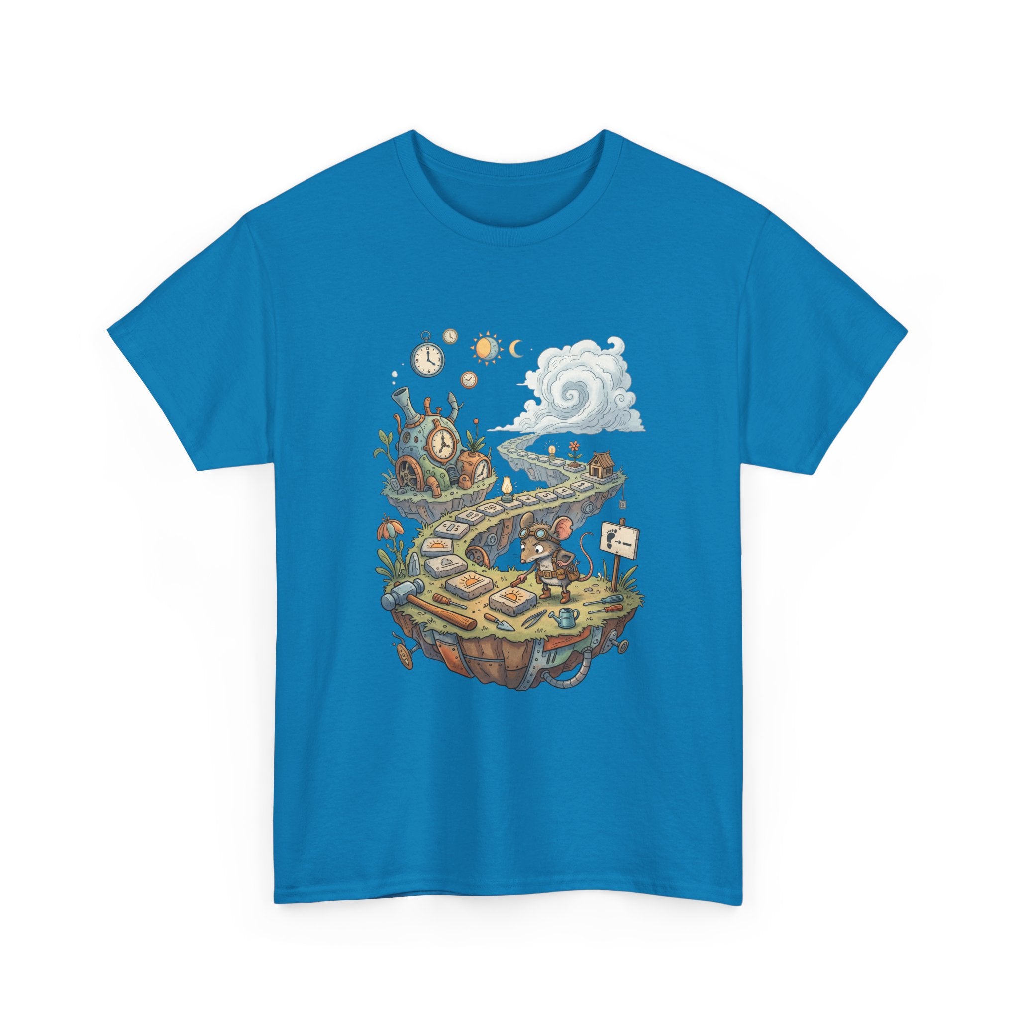T-Shirt — Fantasy Floating Island Roadmap Illustration Tee