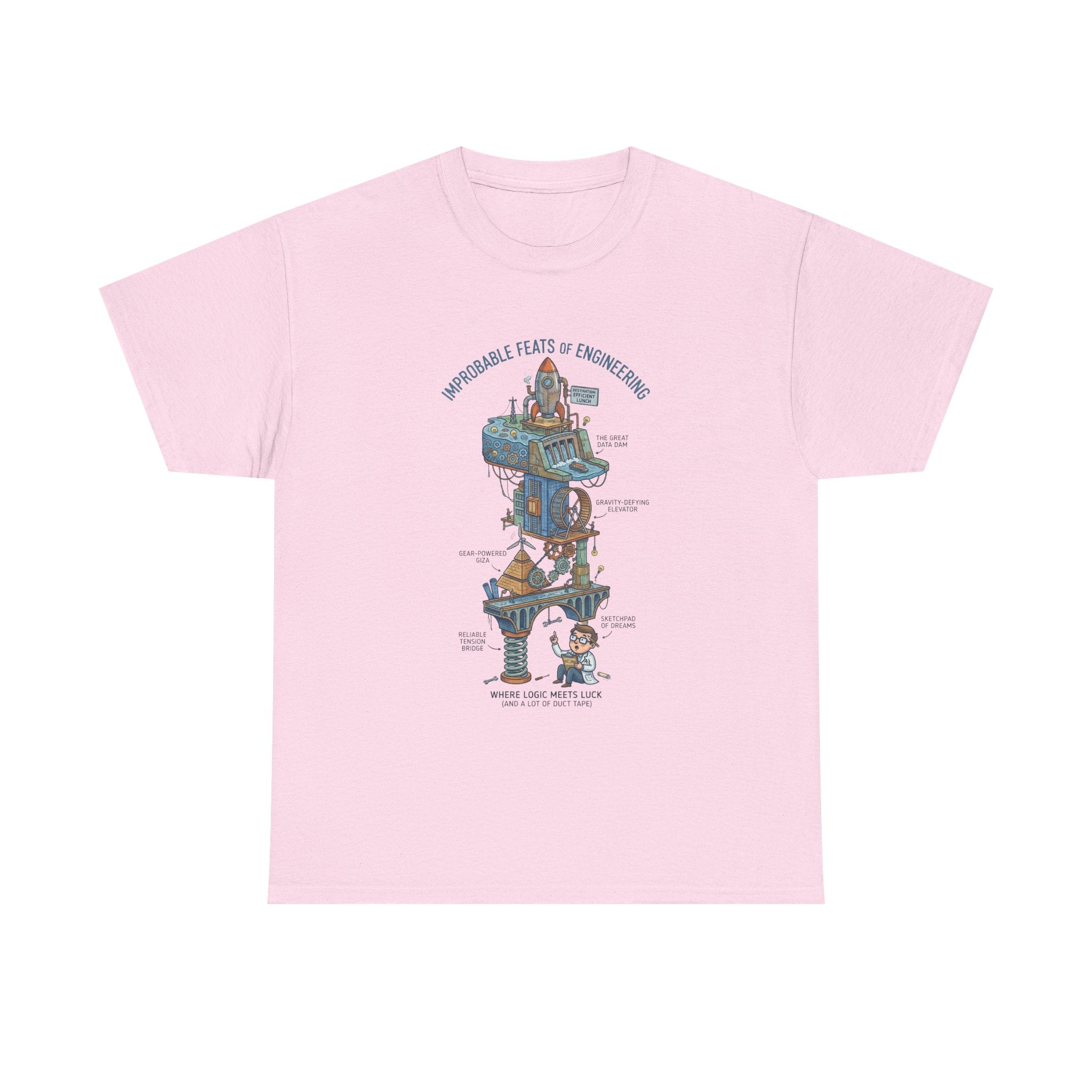 Engineering Feats T‑Shirt — Engineering Diagram Tee