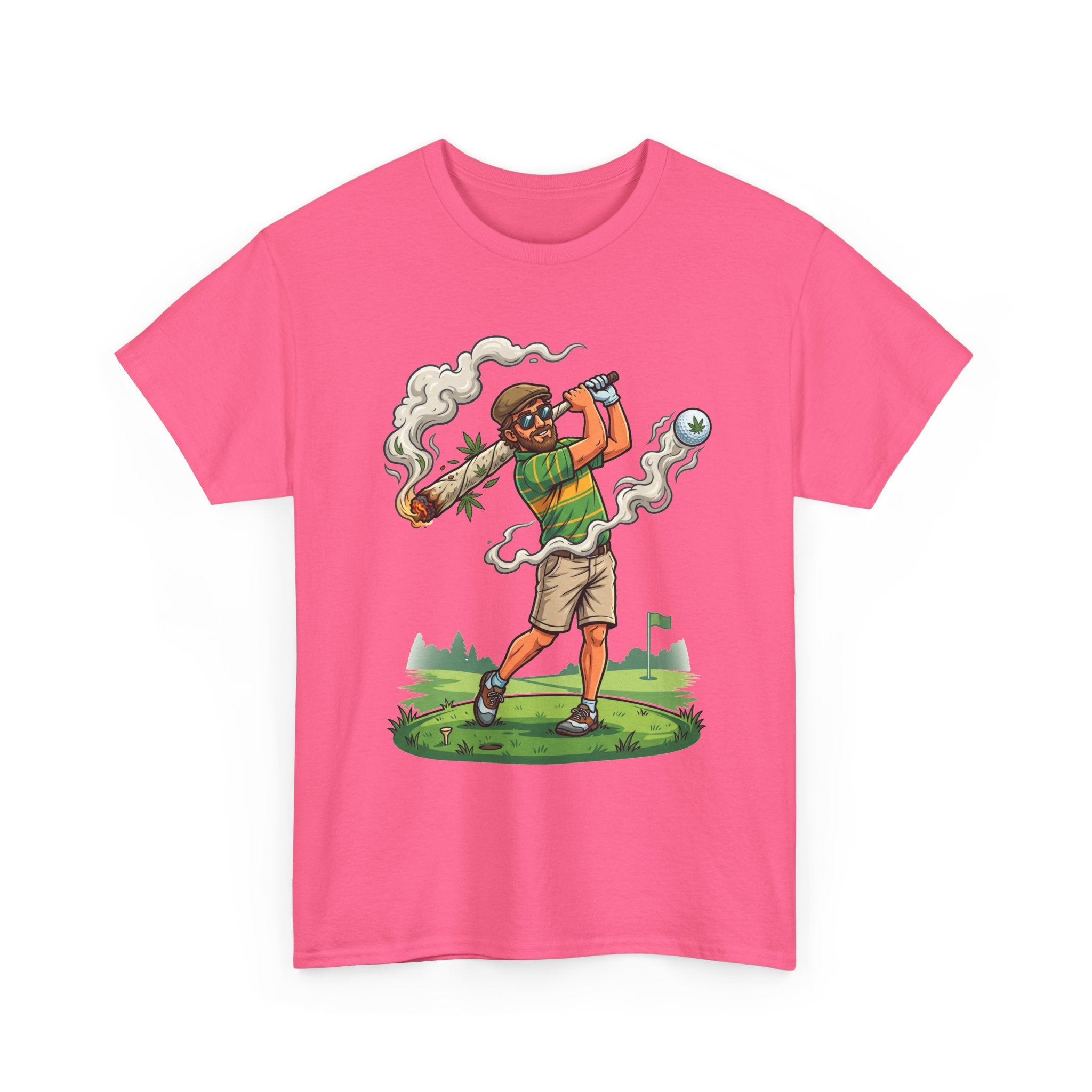 Golf Golfer Weed Smoking Club T-Shirt — Funny Golf Graphic Tee