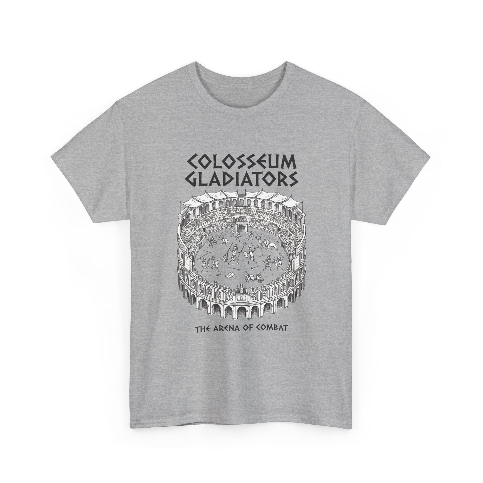 Colosseum Gladiators Tee — Ancient Roman Arena Graphic T-Shirt