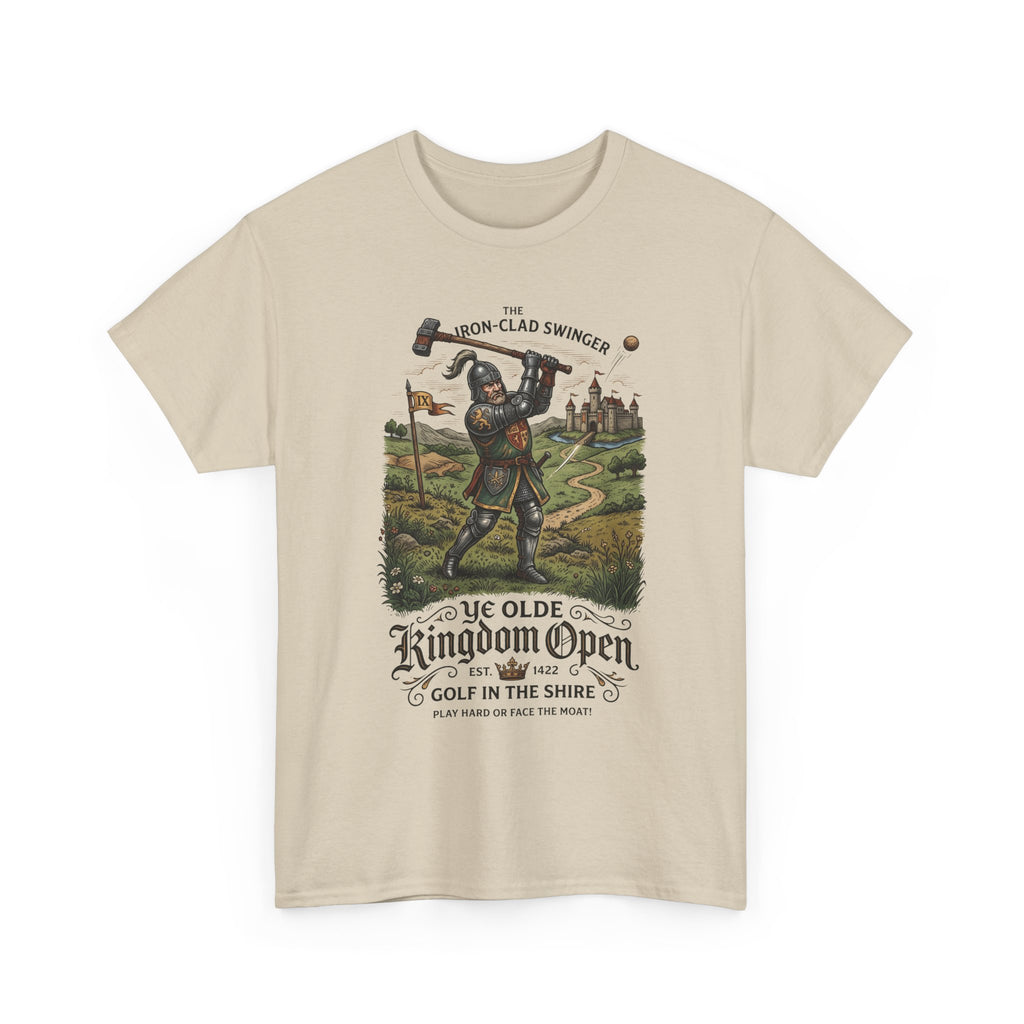 Golf T-Shirt — 'Ye Olde Kingdom Open' Vintage Medieval Golf Graphic Tee