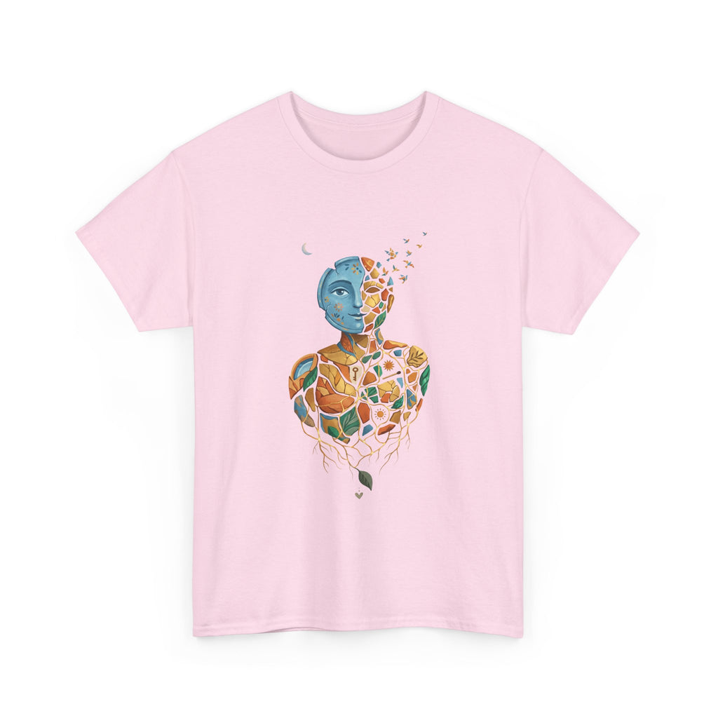 Abstract Mosaic Portrait T‑Shirt — Fragmented Face Art Tee
