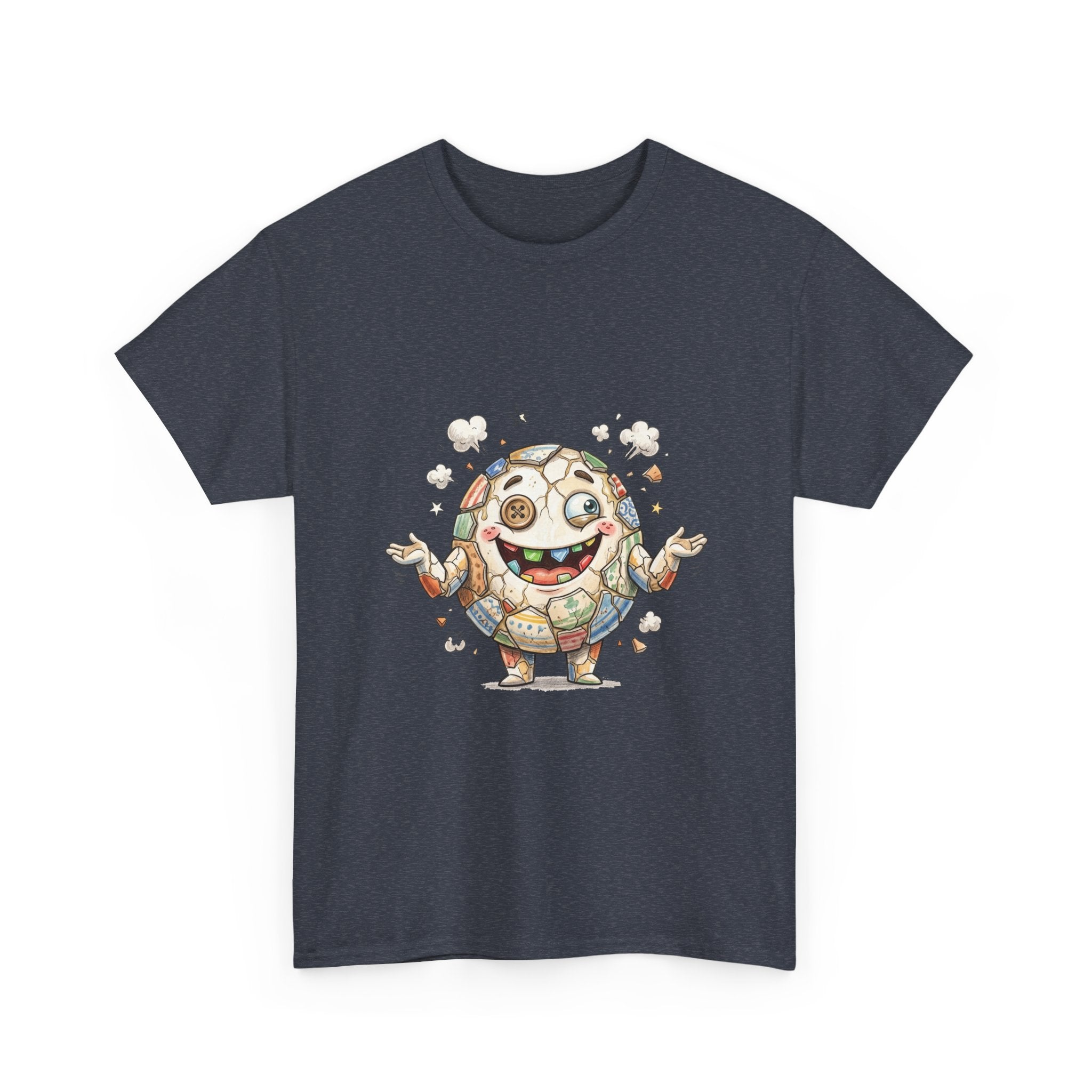 T-Shirt — Cute Kawaii Mosaic Egg Character Illustration Tee