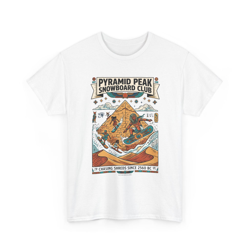 Snowboard Club Graphic Tee — "Pyramid Peak Snowboard Club" Vintage Winter Shirt