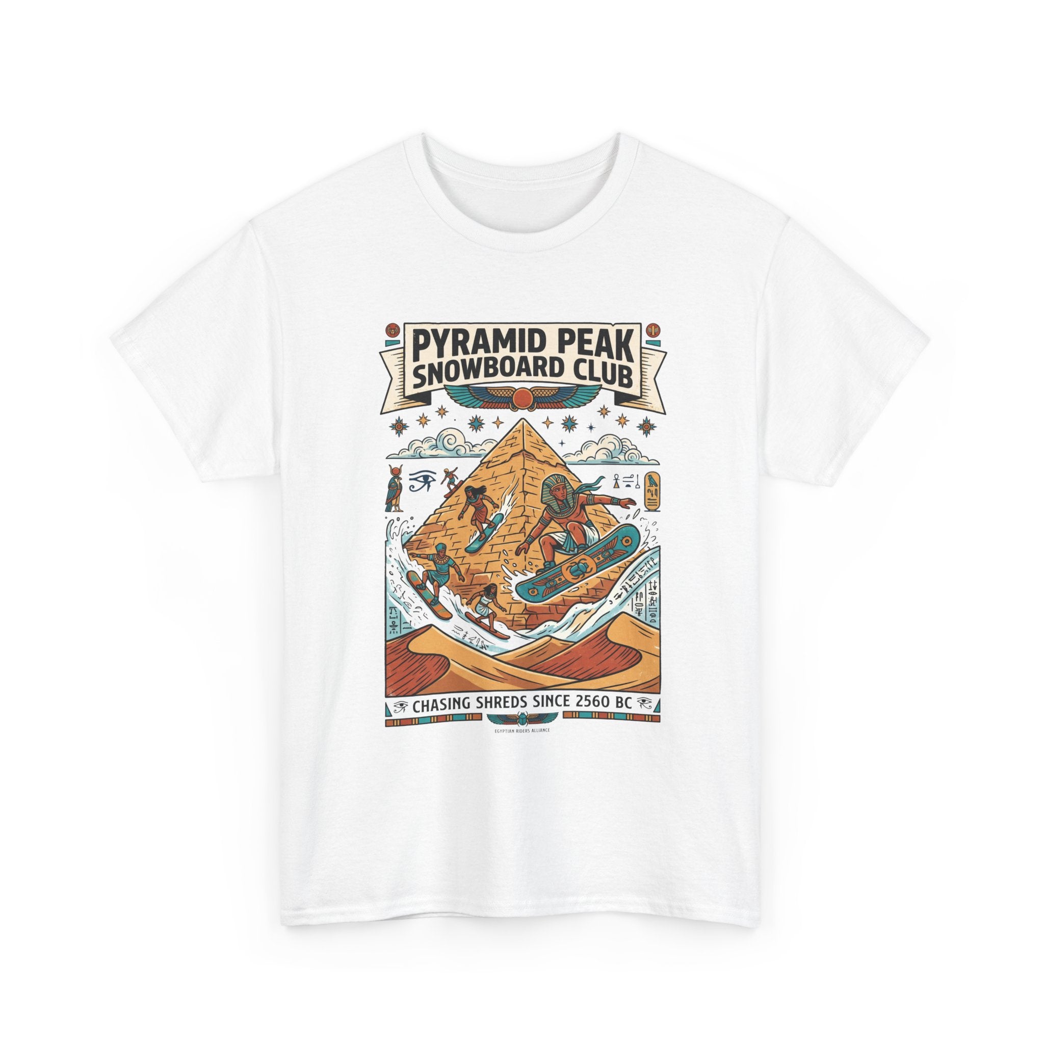 Snowboard Club Graphic Tee — "Pyramid Peak Snowboard Club" Vintage Winter Shirt