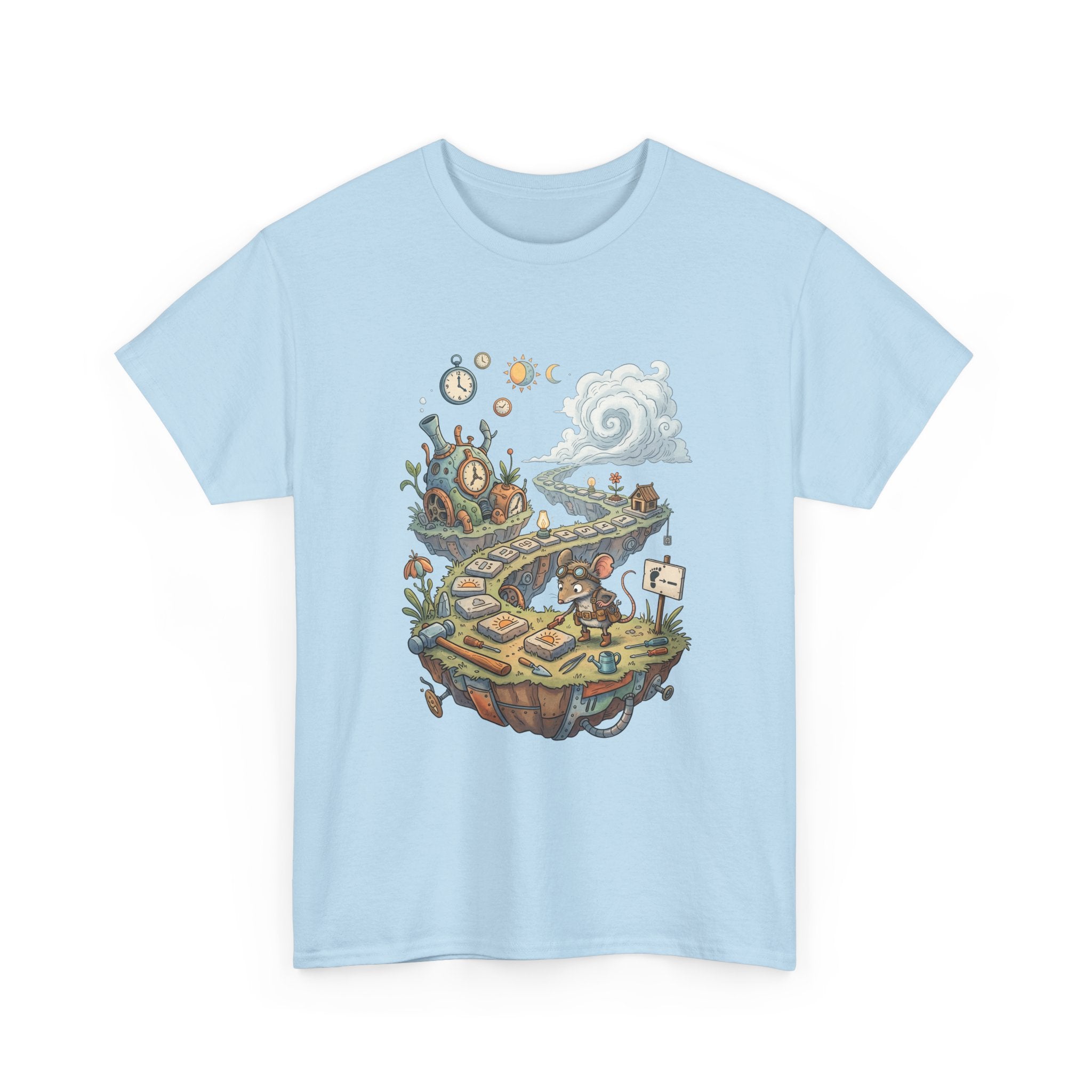 T-Shirt — Fantasy Floating Island Roadmap Illustration Tee