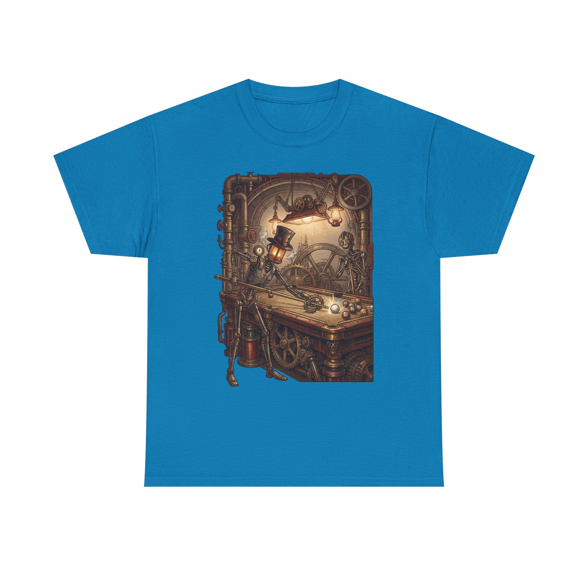 Steampunk Billiards T-Shirt – Vintage Pool Illustration