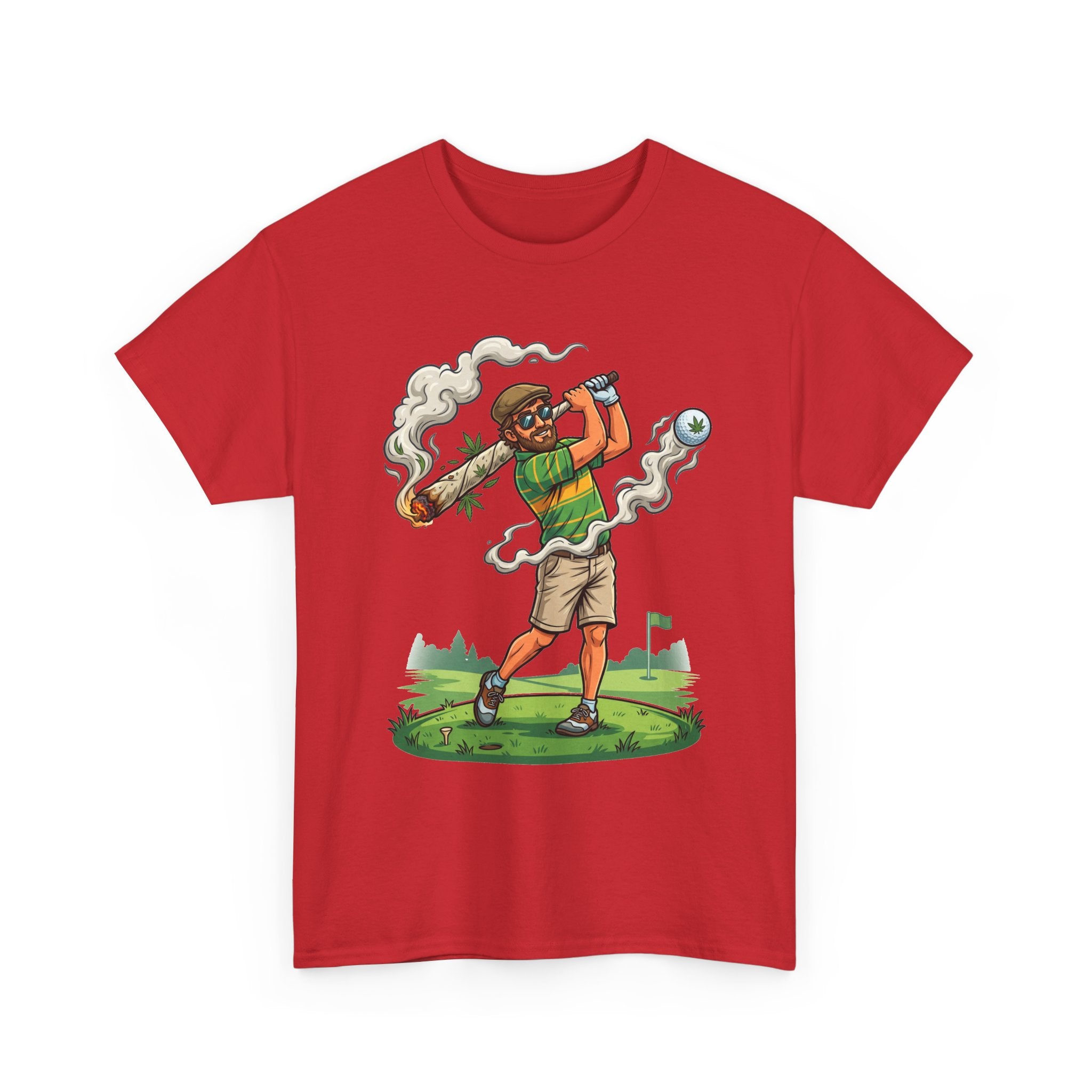 Golf Golfer Weed Smoking Club T-Shirt — Funny Golf Graphic Tee