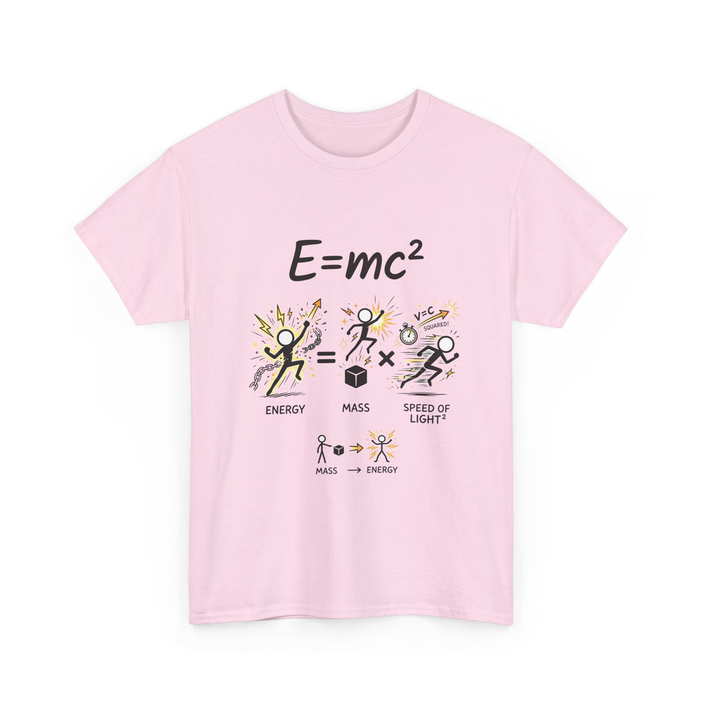 E=mc Illustrated Science T-Shirt — Funny Energy Mass Speed of Light Tee
