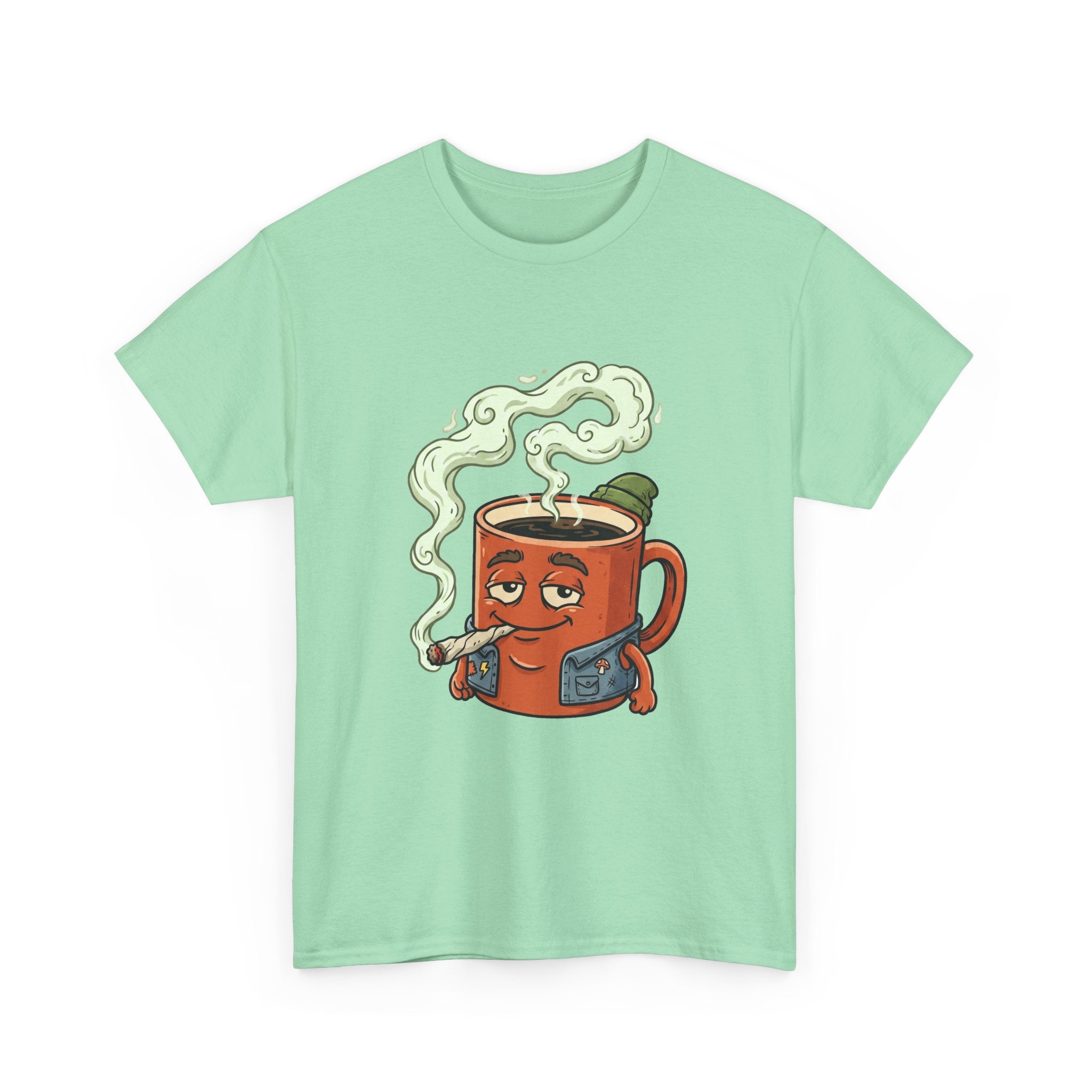 Coffee and a Joint Tee — Funny Smoking Coffee Graphic T-Shirt