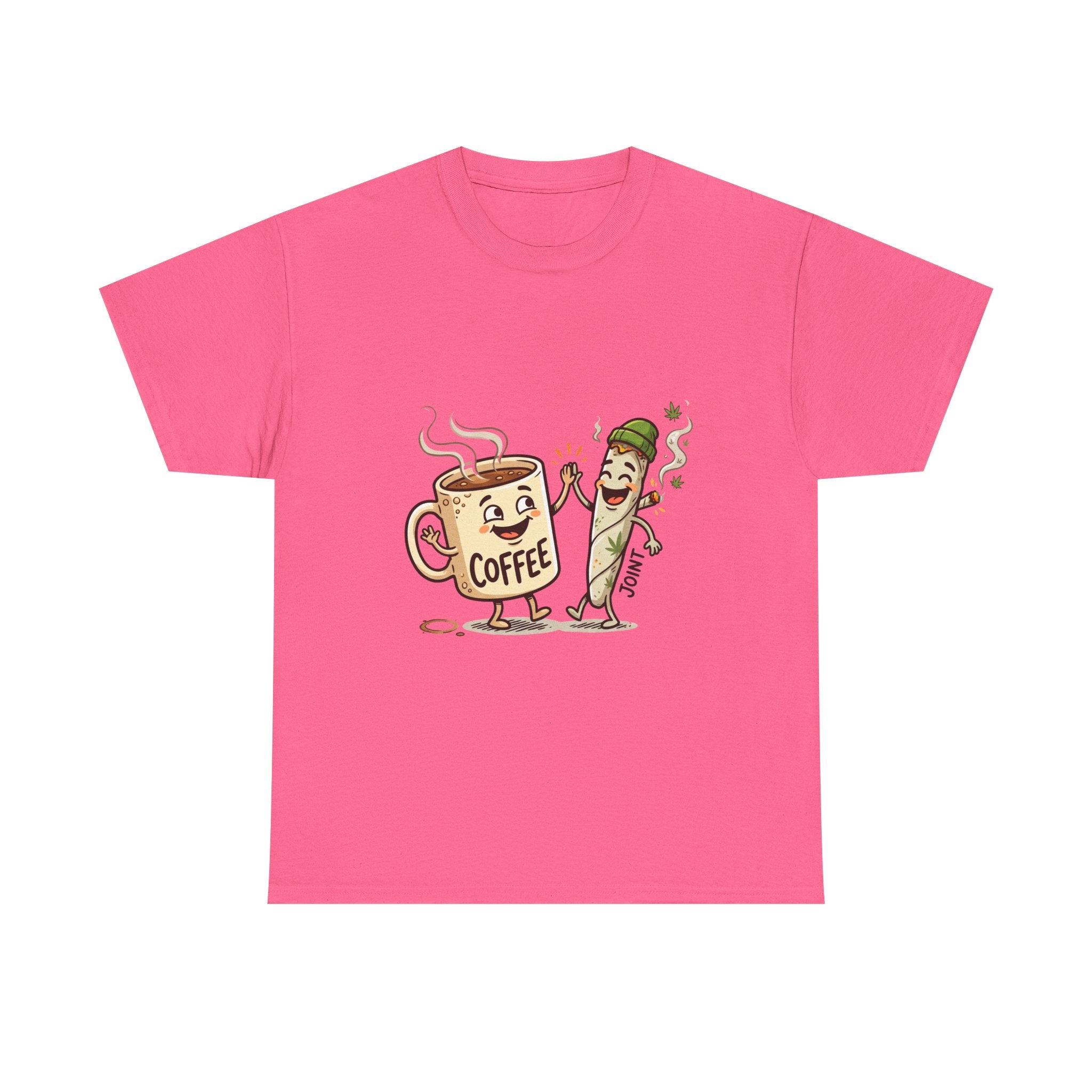 Coffee & a Joint Friends T-Shirt — Funny Breakfast Cartoon Tee