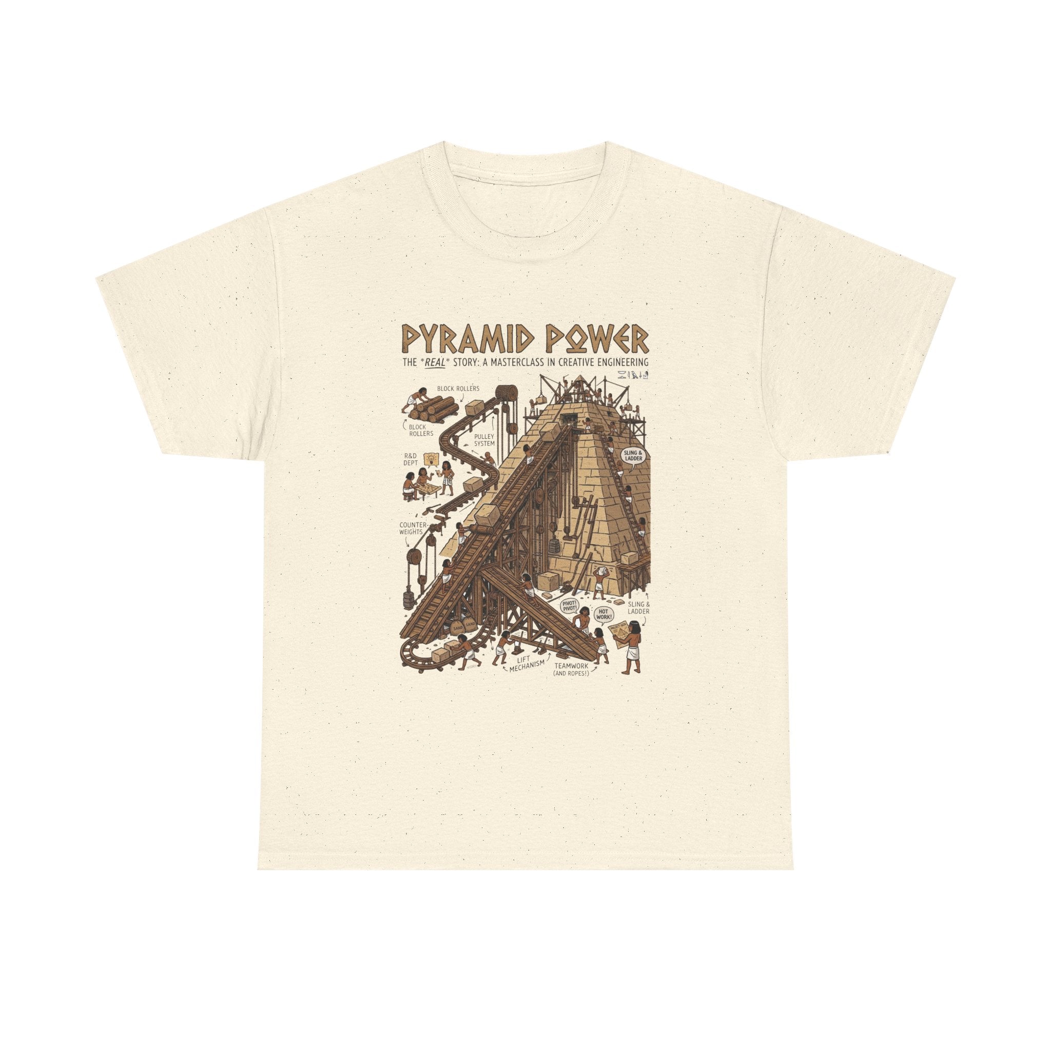 Pyramid Power Tee — Vintage Egyptian Pyramid Diagram Graphic T‑Shirt