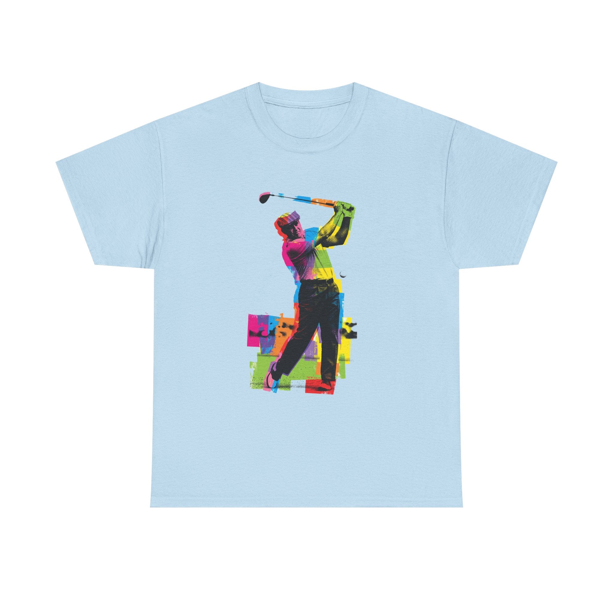 Golf Swing Pop Art T-Shirt — Colorful Golfer Graphic Tee