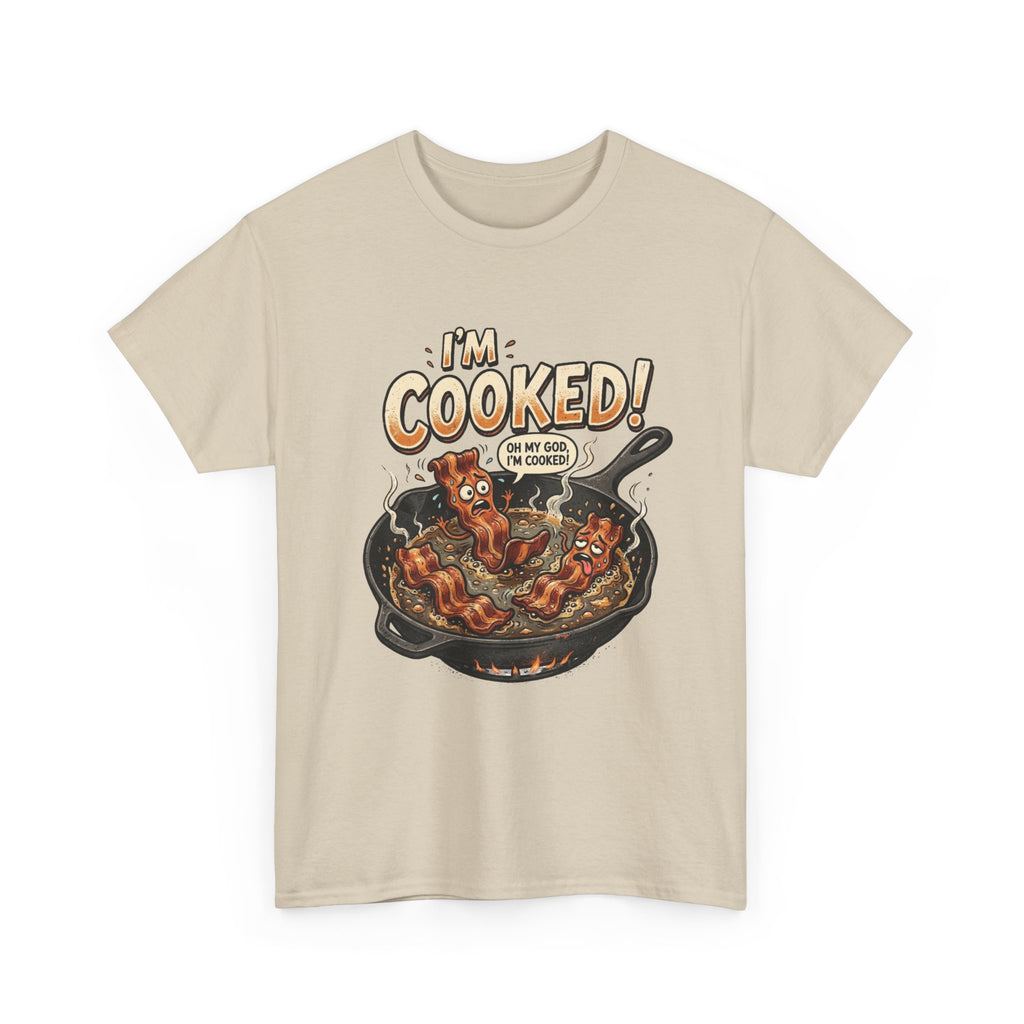 I’m Cooked! Funny Bacon Skillet T-Shirt