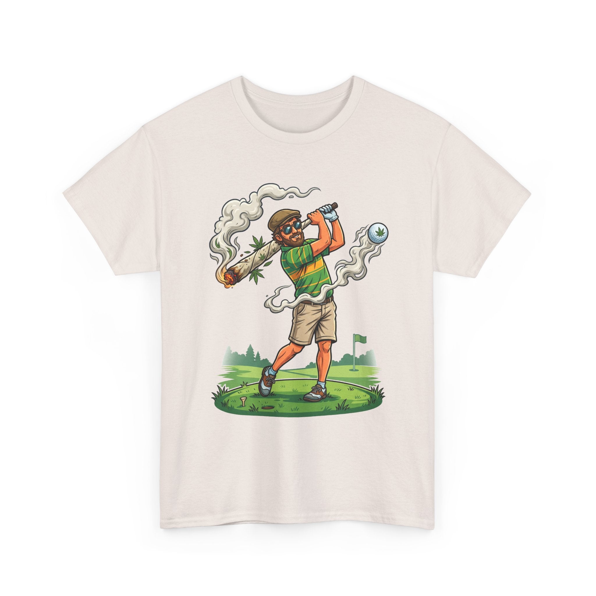 Golf Golfer Weed Smoking Club T-Shirt — Funny Golf Graphic Tee
