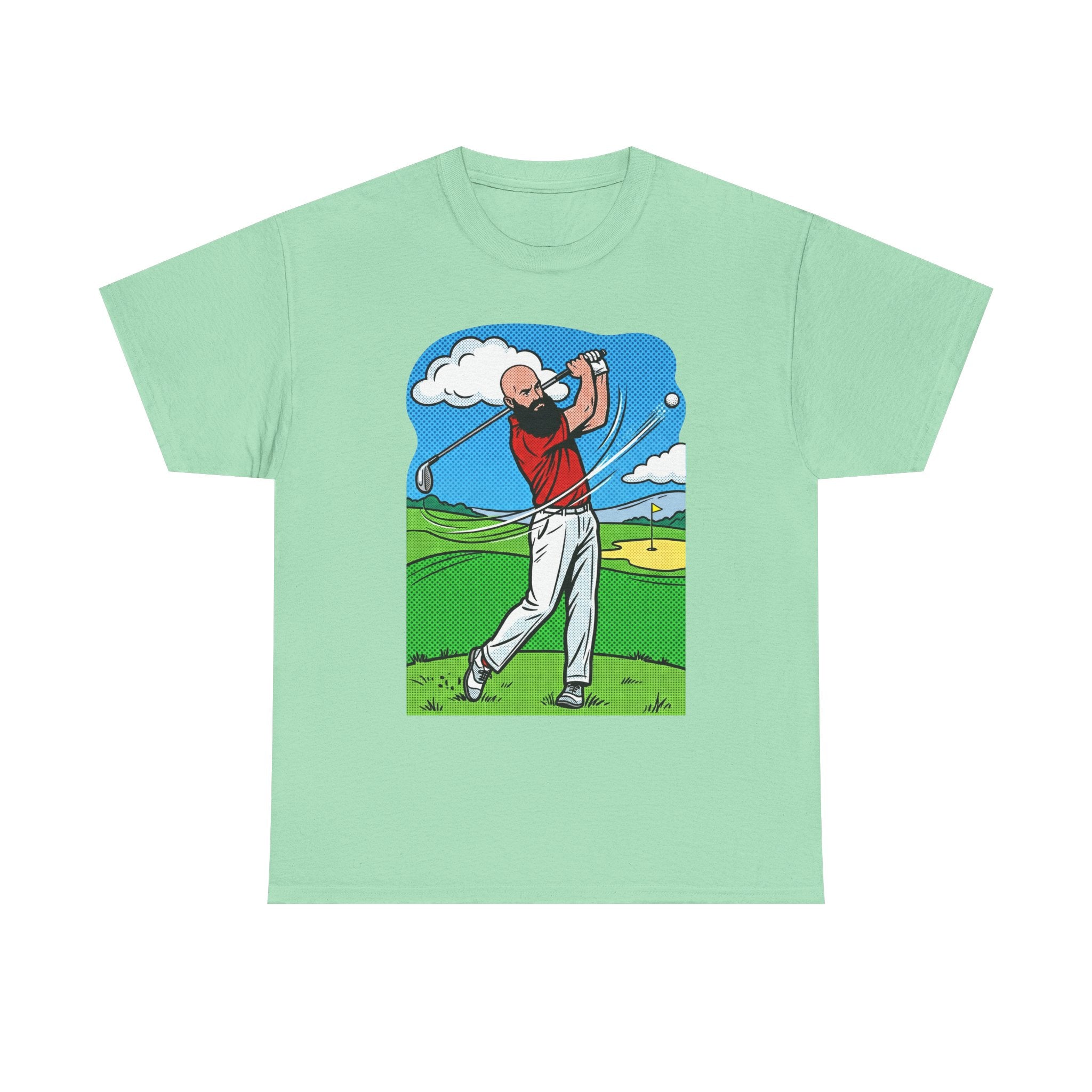 Golf Swing Graphic Tee — Golfer Illustration Shirt for Golf Lovers