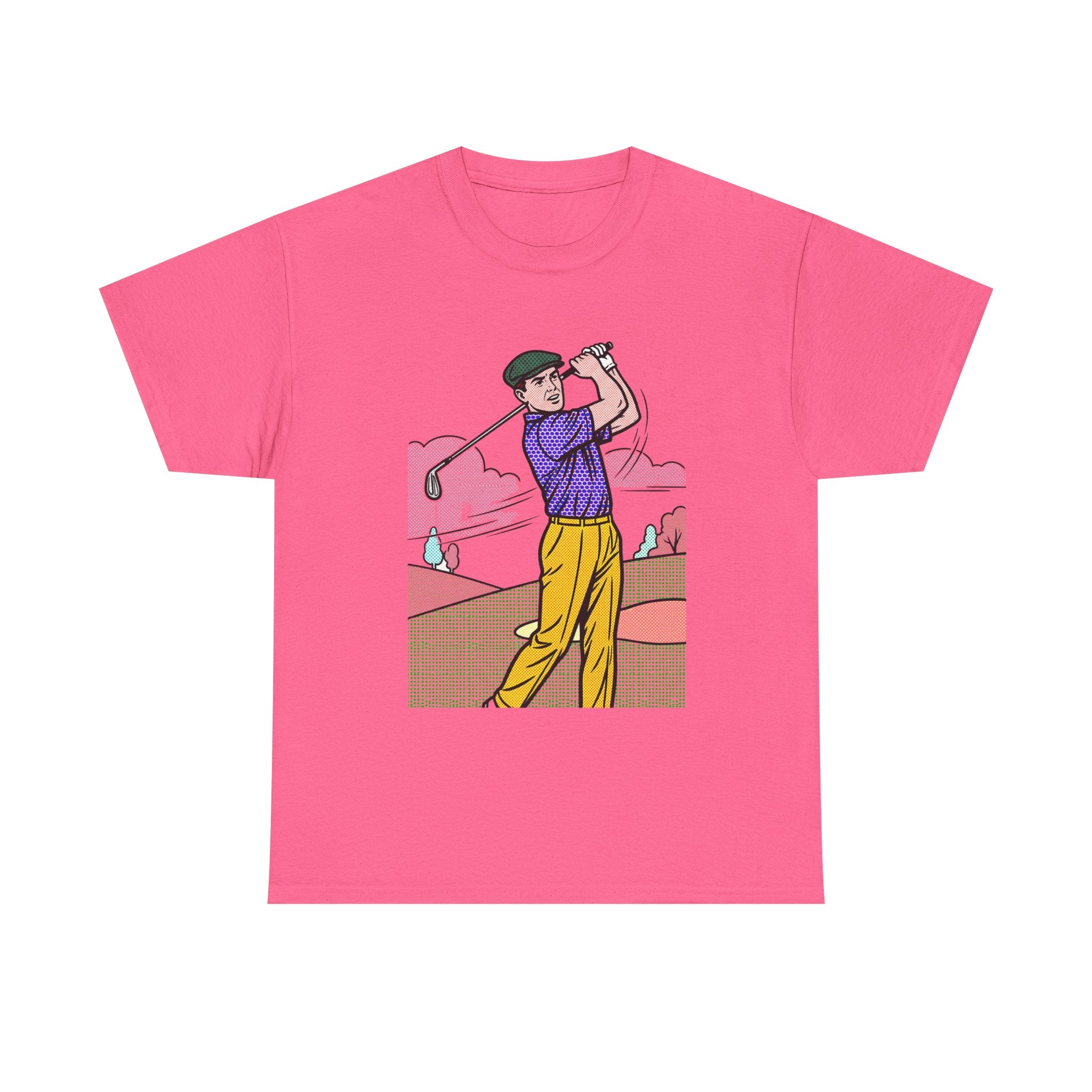 Golf Golfer Illustration T‑Shirt — Vintage Swing Graphic Tee for Golf Lovers