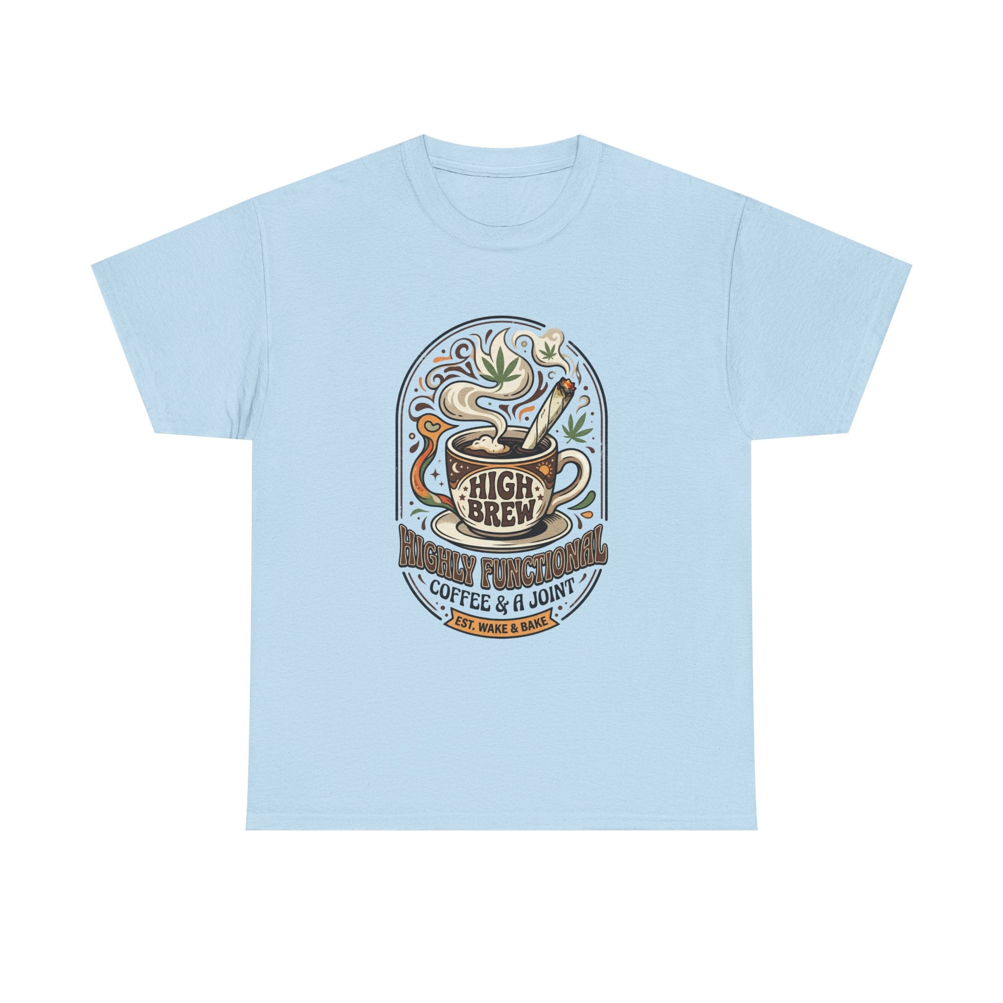 Coffee & Joint Tee — “High Brew” Graphic Coffee T‑Shirt