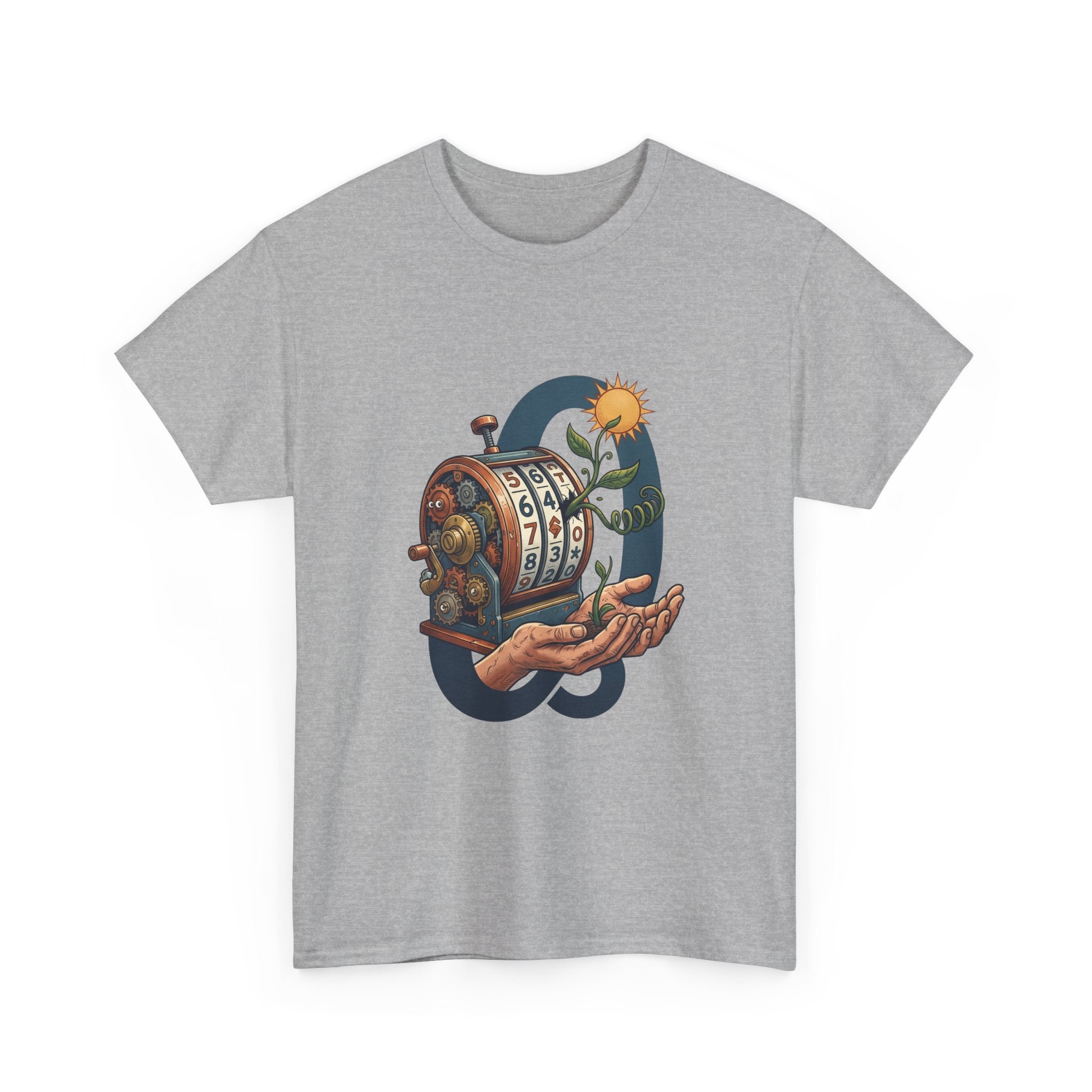 Vintage Slot Machine Tee — Retro Casino Art T-Shirt with Sunflower. idk