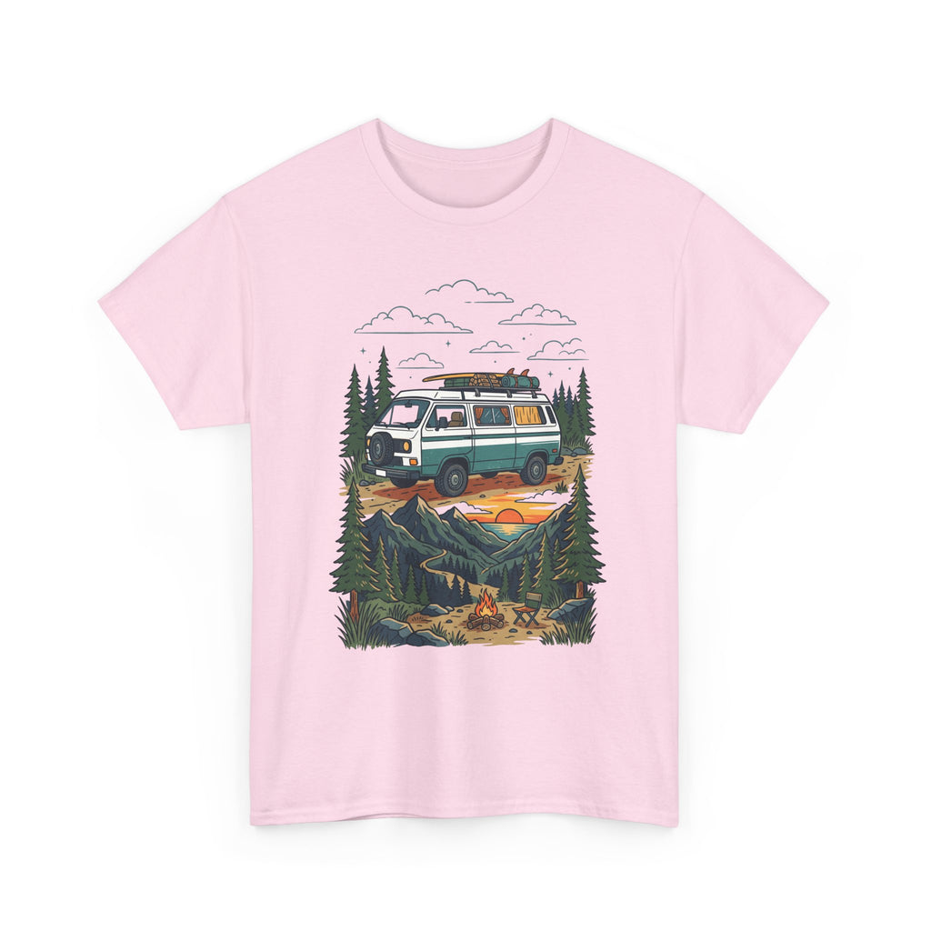 Camper Van Adventure Tee — Retro Van Camping Graphic T-Shirt