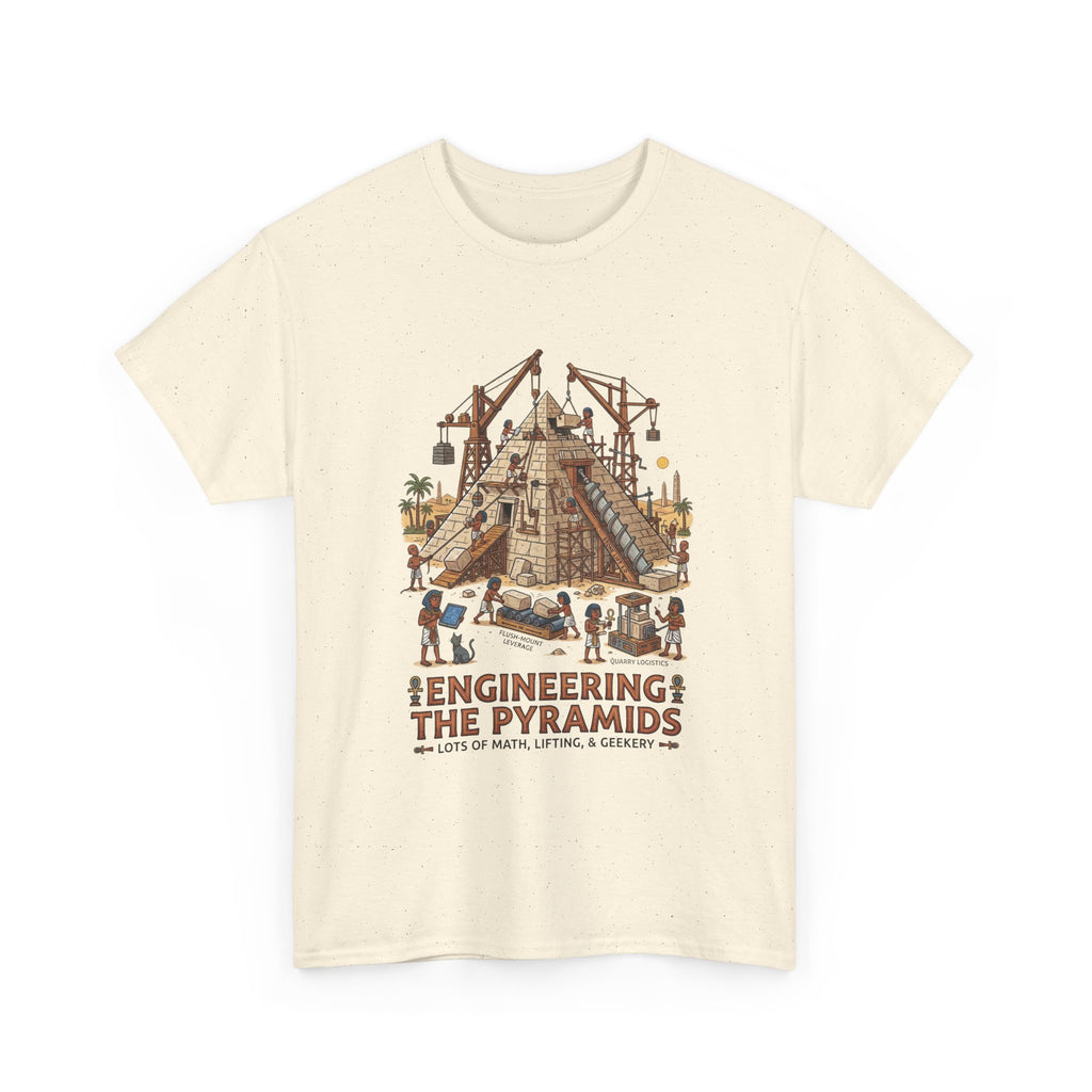 Pyramids Engineering T-Shirt – Vintage Egypt Construction Graphic Tee