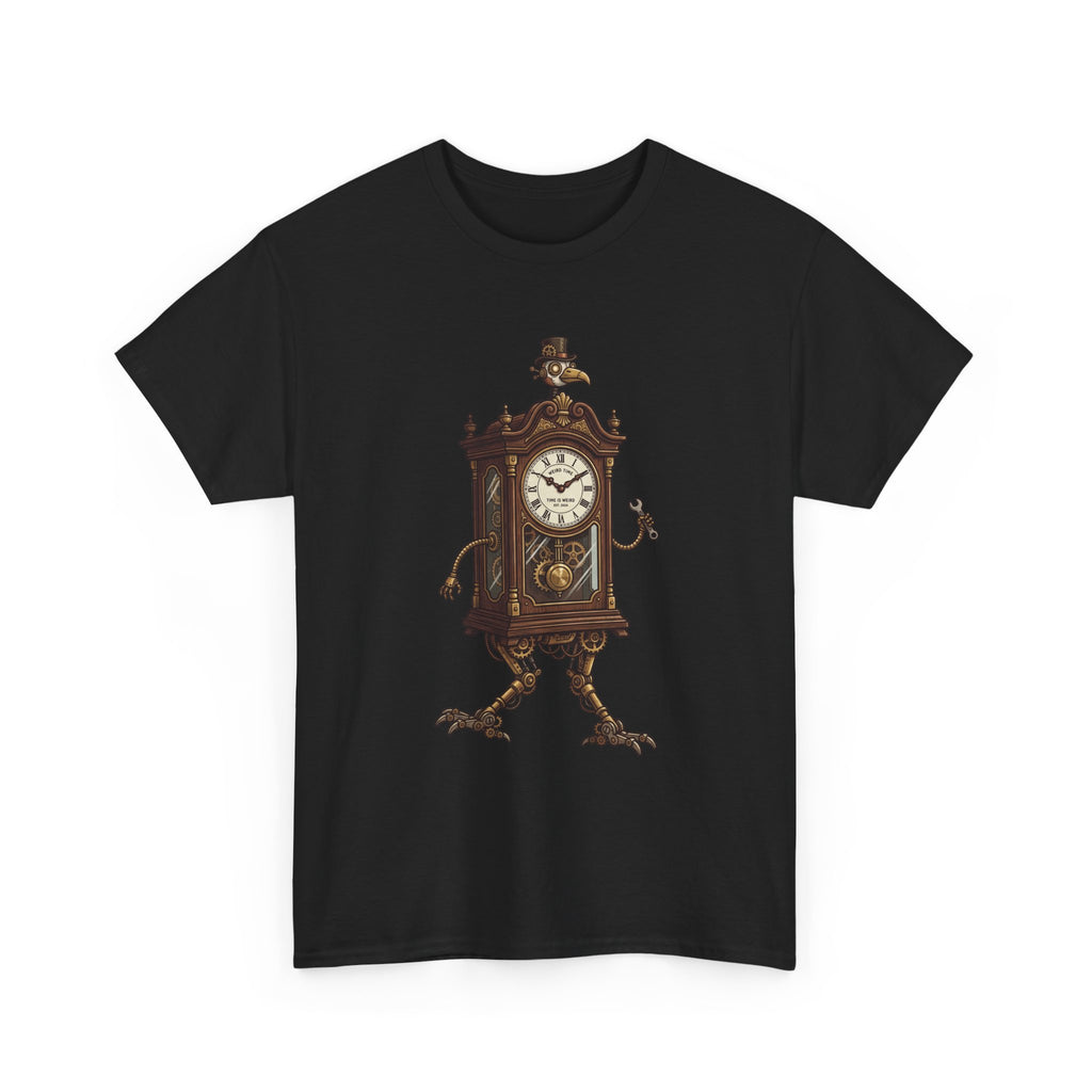 Clockwork Grandfather Tee — Vintage Walking Clock Graphic T-Shirt