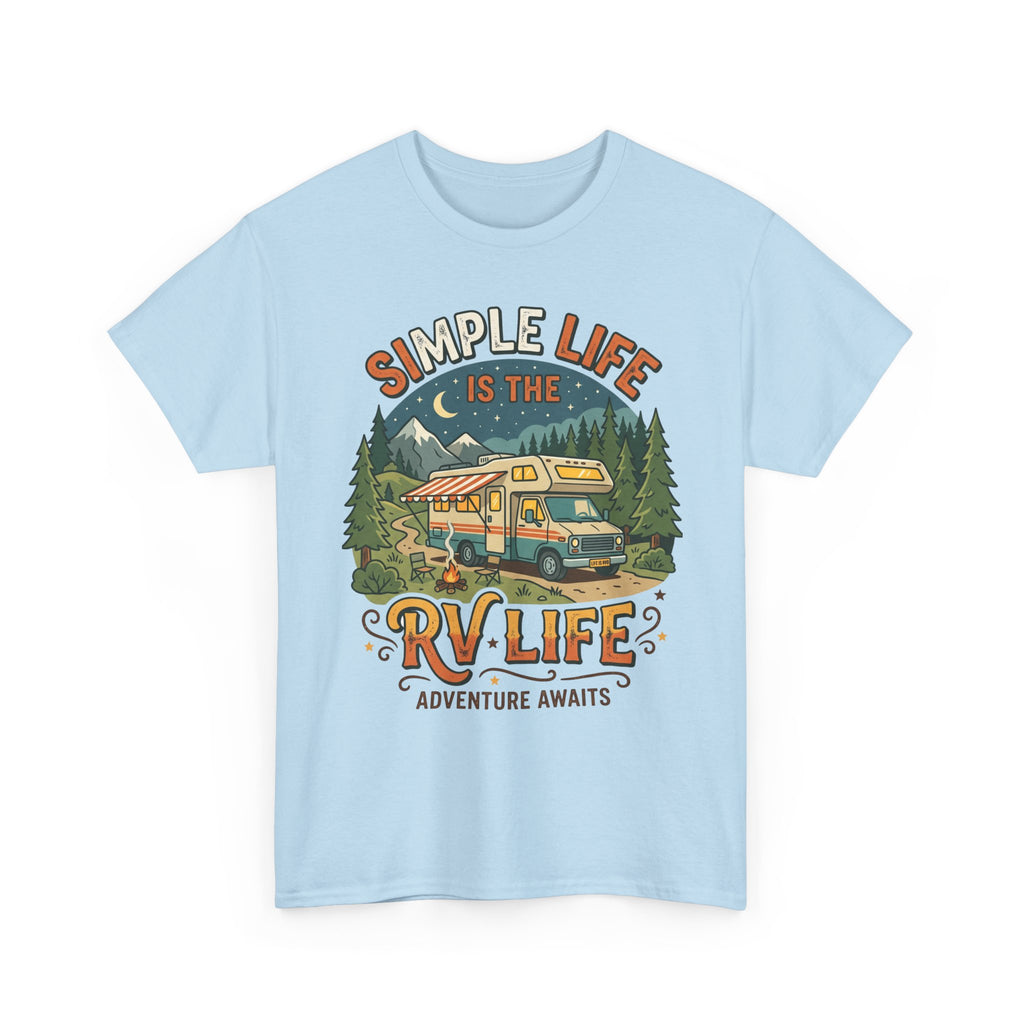 RV Life T‑Shirt — "Simple Life is the RV Life: Adventure Awaits" Camping Graphic Tee