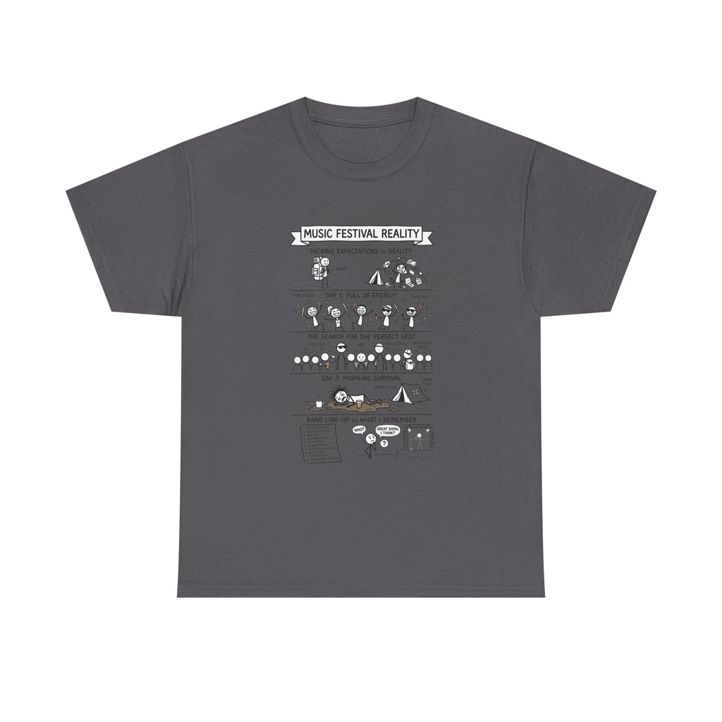 Music Festival Reality Tee – Funny Concert Comic Graphic T-Shirt