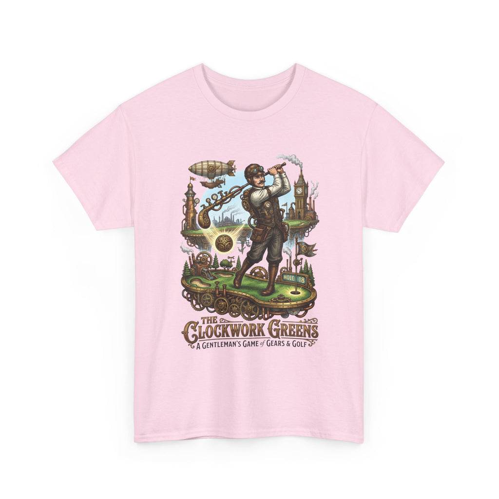 Golf Steampunk T-Shirt — "The Clockwork Greens" Vintage Golfing Design