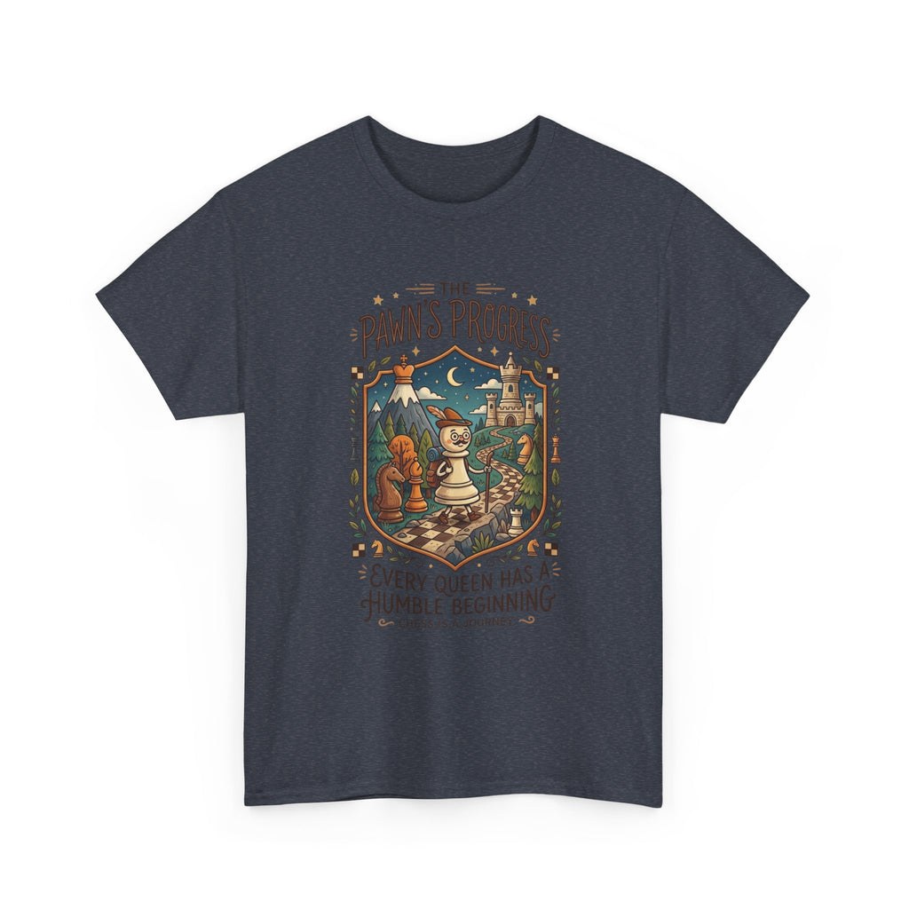 Chess 'The Pawn's Progress' T-Shirt — "Every Queen Has a Humble Beginning" Vintage Style Tee