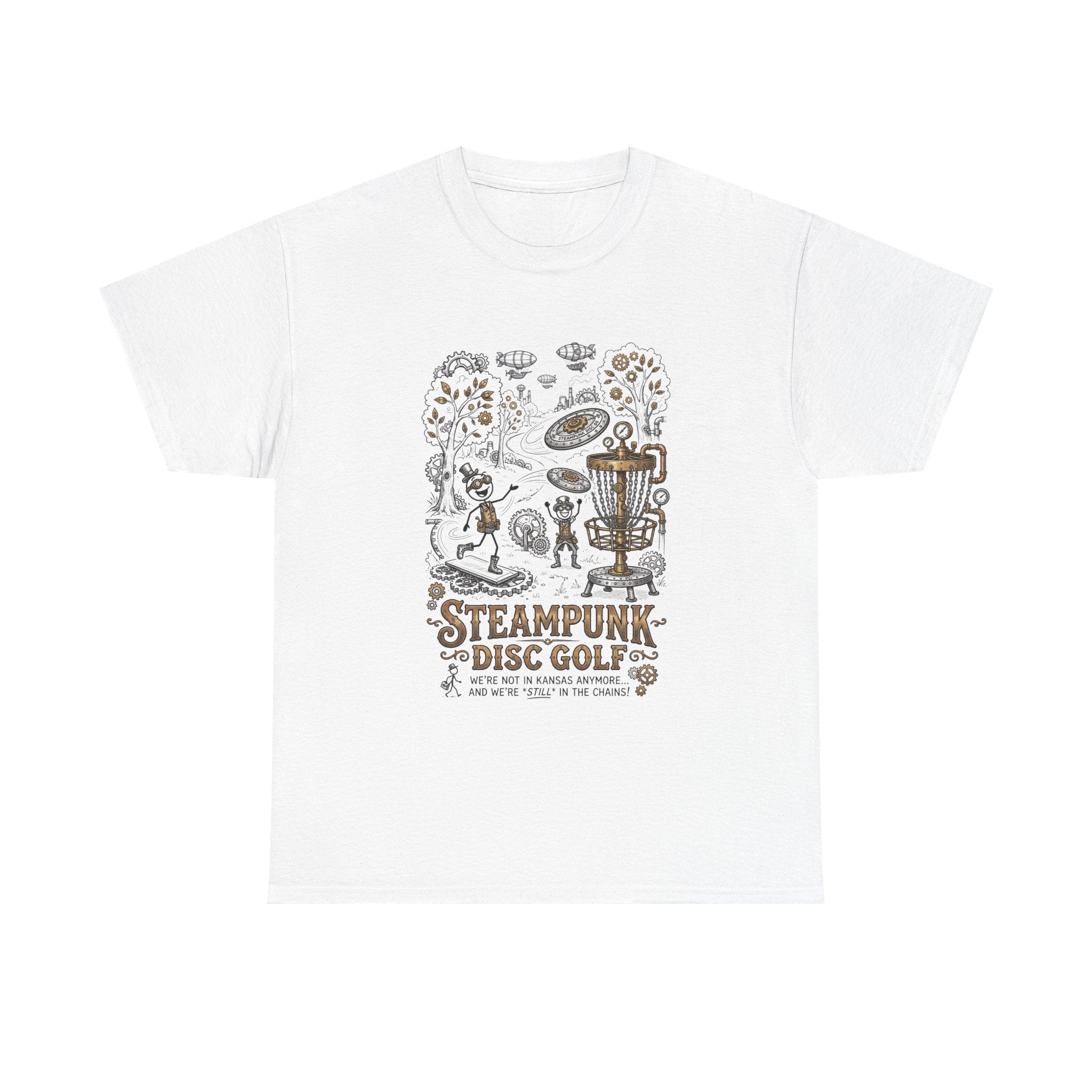 Steampunk Disc Golf T-Shirt — Vintage Victorian Disc Golf Design