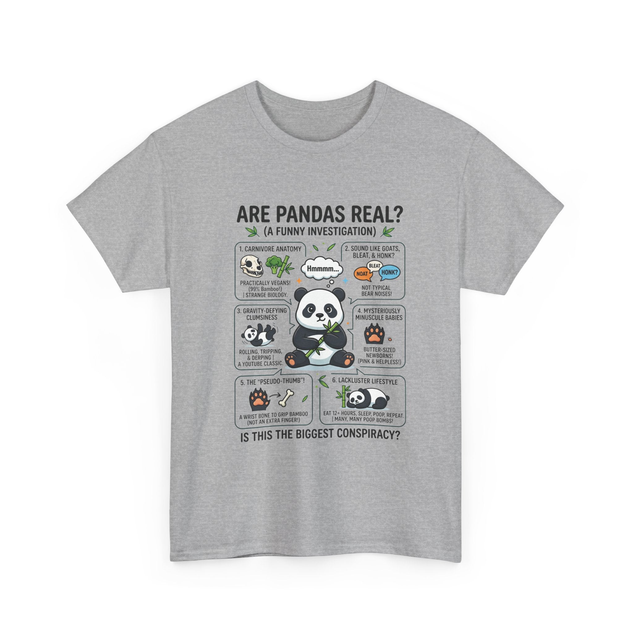 Are Pandas Real? Funny Panda Infographic T-Shirt