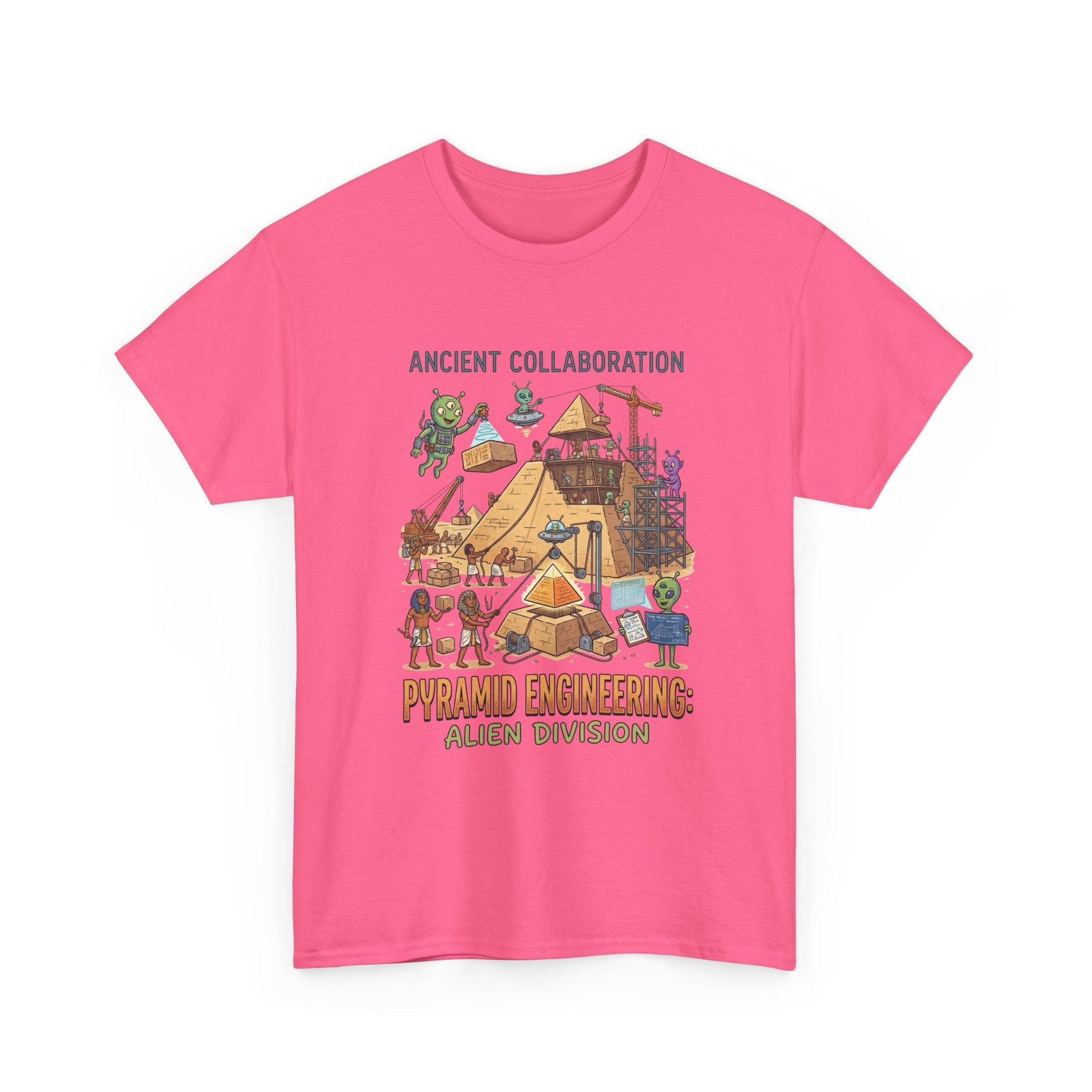 Pyramid Engineering Tee — "Ancient Collaboration" Alien Division Graphic Shirt