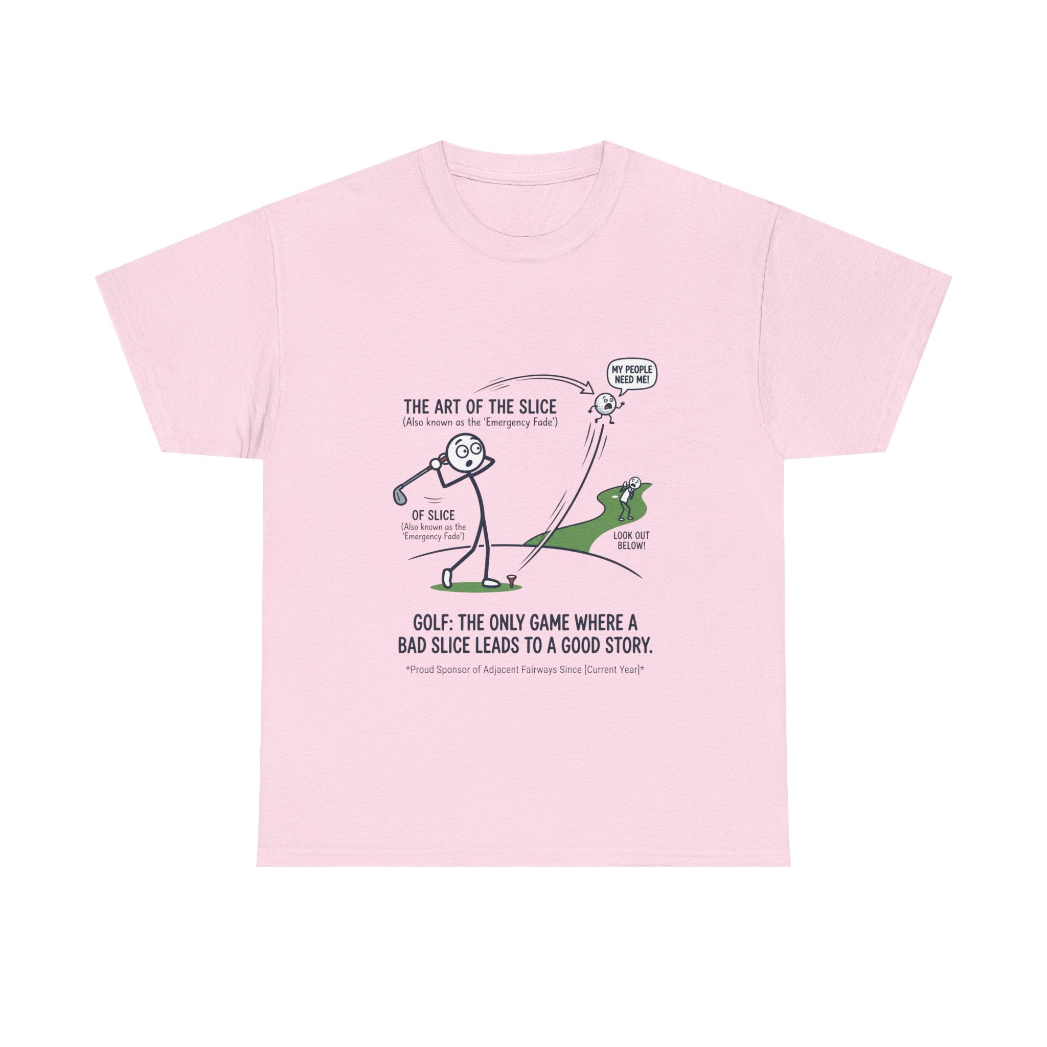 Golf Slice T-Shirt — "The Art of the Slice" Funny Golf Humor Tee
