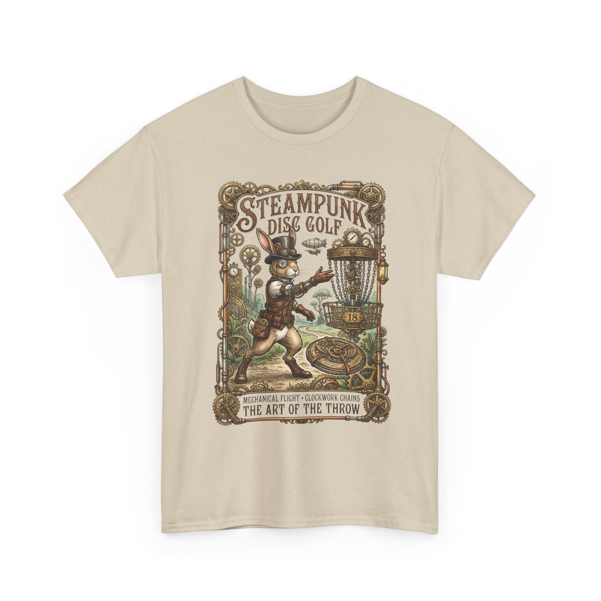 Steampunk Disc Golf T-Shirt — Vintage Victorian Throw Art Tee