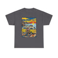 Surf Van Sunset T‑Shirt — Retro Camper Beach Scene Tee