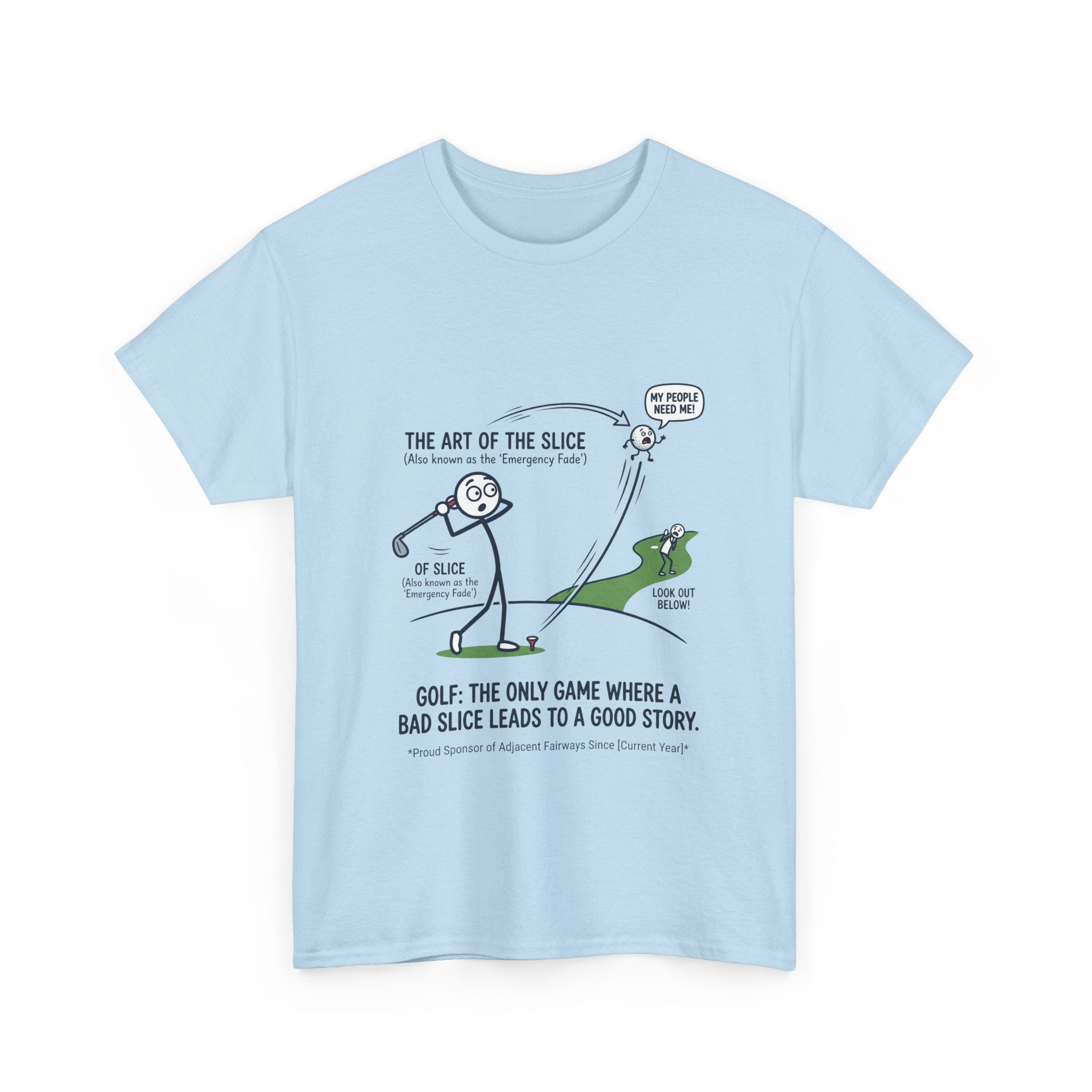 Golf Slice T-Shirt — "The Art of the Slice" Funny Golf Humor Tee