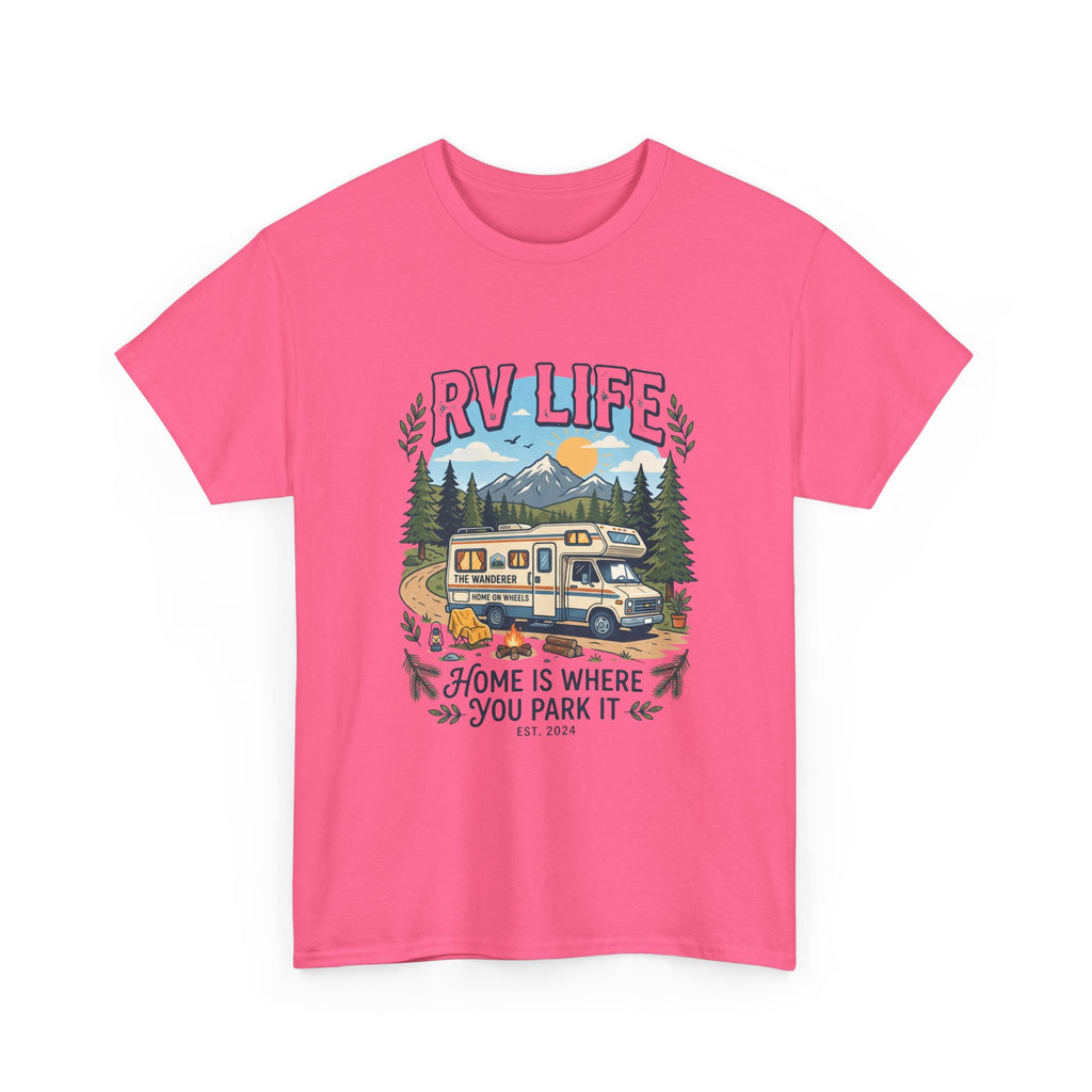 RV Life T-Shirt – “Home Is Where You Park It” Camper Tee for RVing & Outdoor Lovers